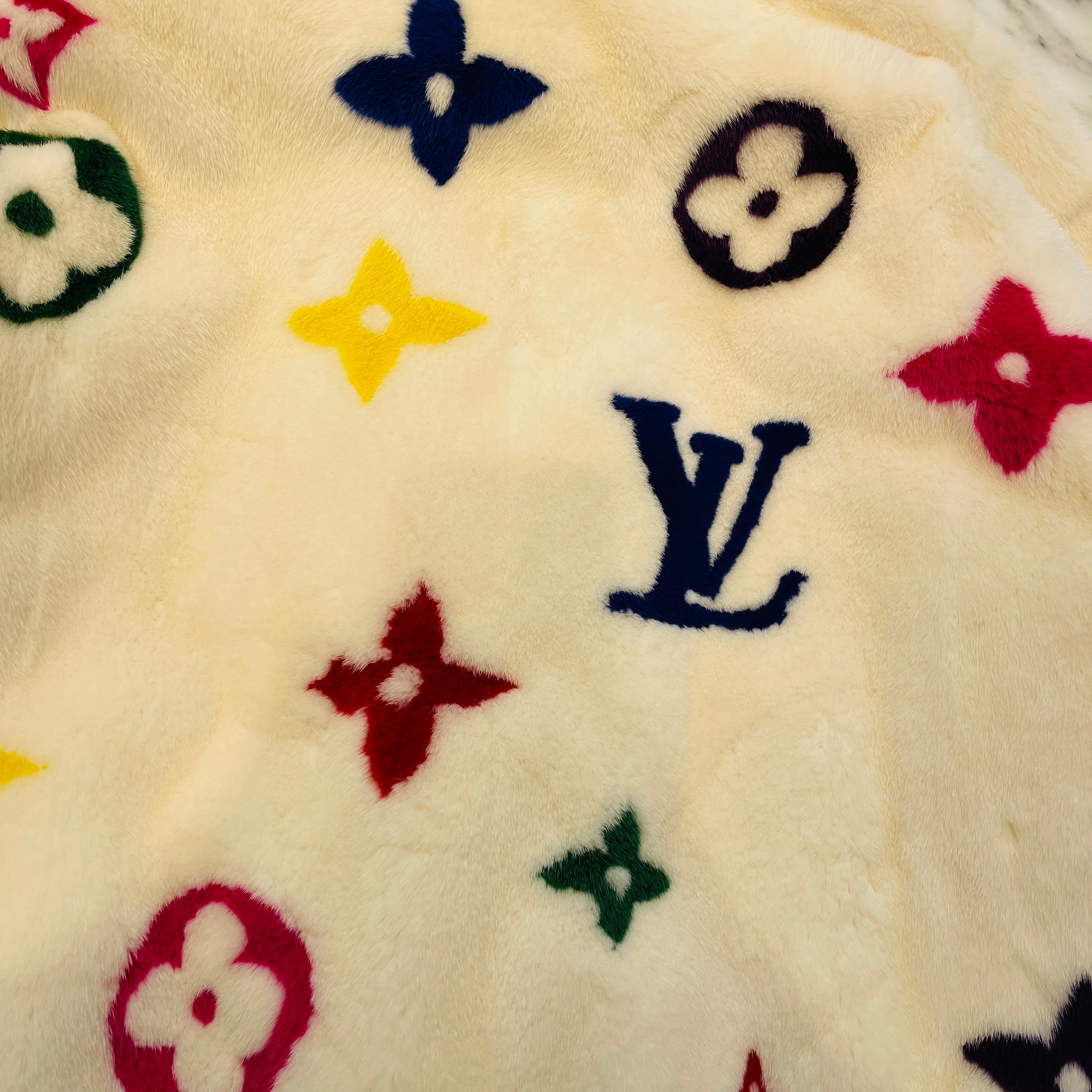 LOUIS VUITTON 2021AW Monogram Multi Mink Fur Zipped Blouson 1A96JM Size 48 ルイヴィトン モノグラム マルチ ミンクファー ジップドブルゾン ファージャケット サイズ48