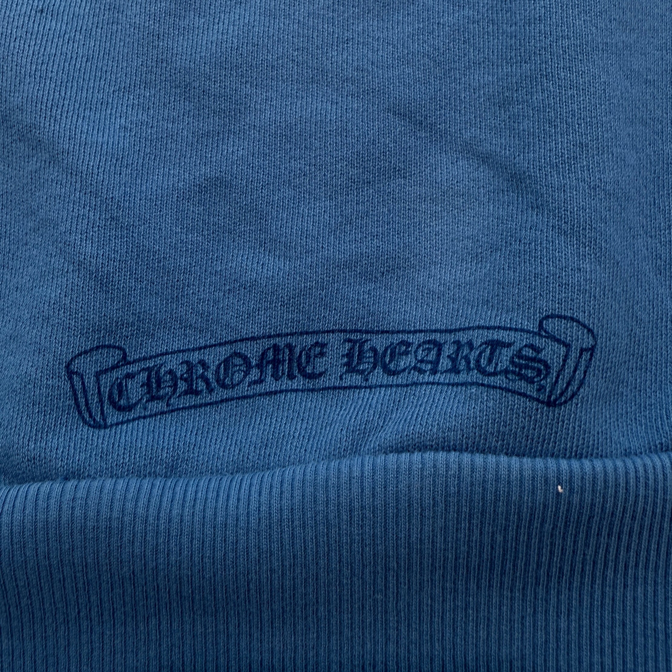 CHROME HEARTS Y NOT Cemetery Cross Flock Print Sweat Shirt Size S クロムハーツ ワイノット セメタリークロス フロッキープリント スウェットシャツ サイズS