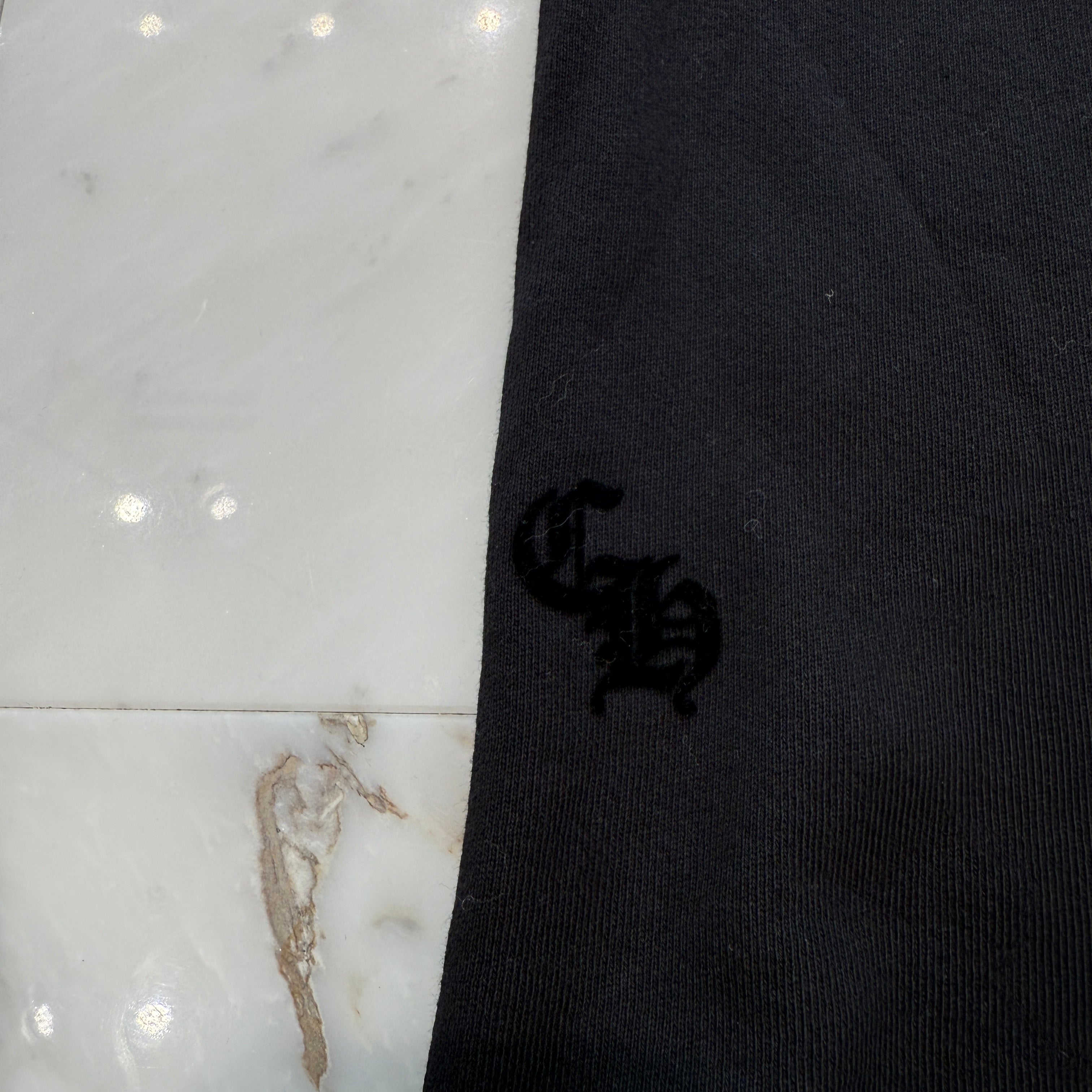 CHROME HEARTS Y NOT Cemetery Cross Flock Patch Sweat Pants Size M クロムハーツ ワイノット セメタリークロス フロッキーパッチ スウェットパンツ サイズM