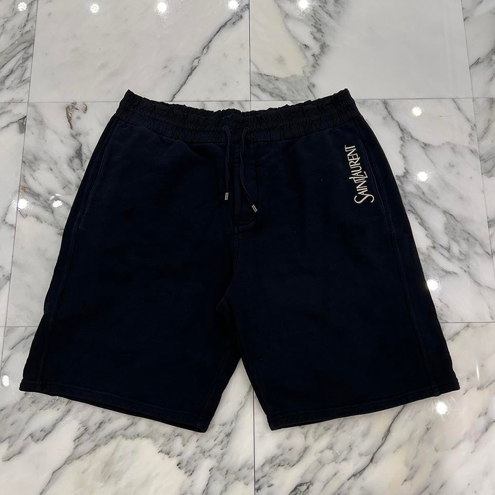 SAINT LAURENT PARIS 2023SS Logo Embroidery Bamuda Shorts 732762 Y36SW Size L サンローランパリ ロゴ刺繍 バミューダ ショーツ サイズL