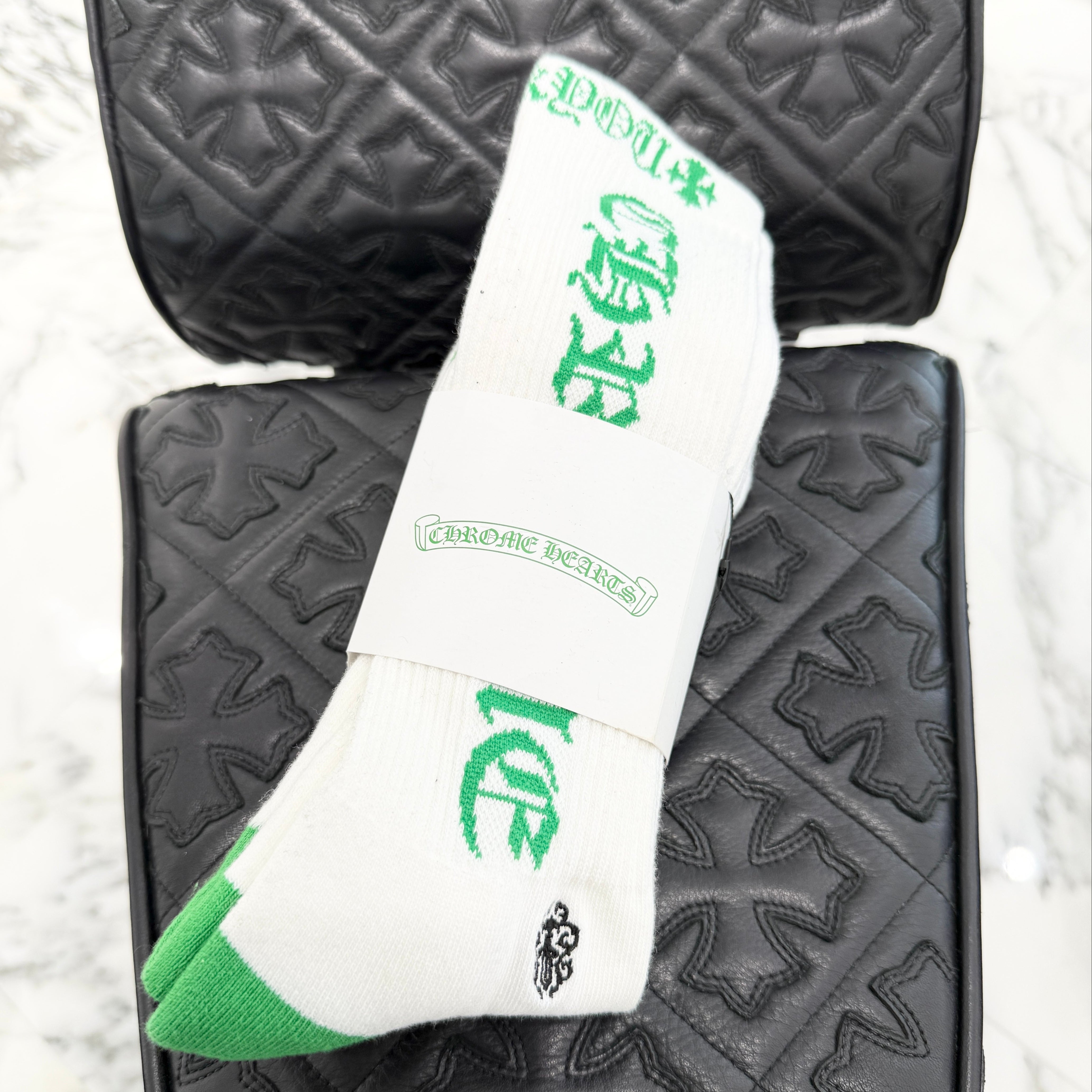 CHROME HEARTS Vine Dagger Embroidery "FUCK YOU" Socks Size (27-30) クロムハーツ ヴァインダガー刺繍 "ファックユー" ソックス サイズ (27-30)