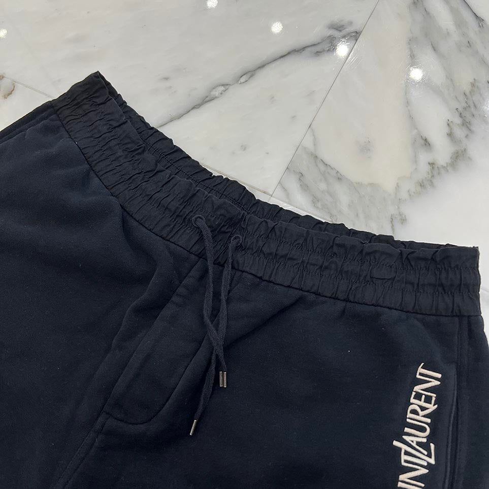 SAINT LAURENT PARIS 2023SS Logo Embroidery Bamuda Shorts 732762 Y36SW Size L サンローランパリ ロゴ刺繍 バミューダ ショーツ サイズL