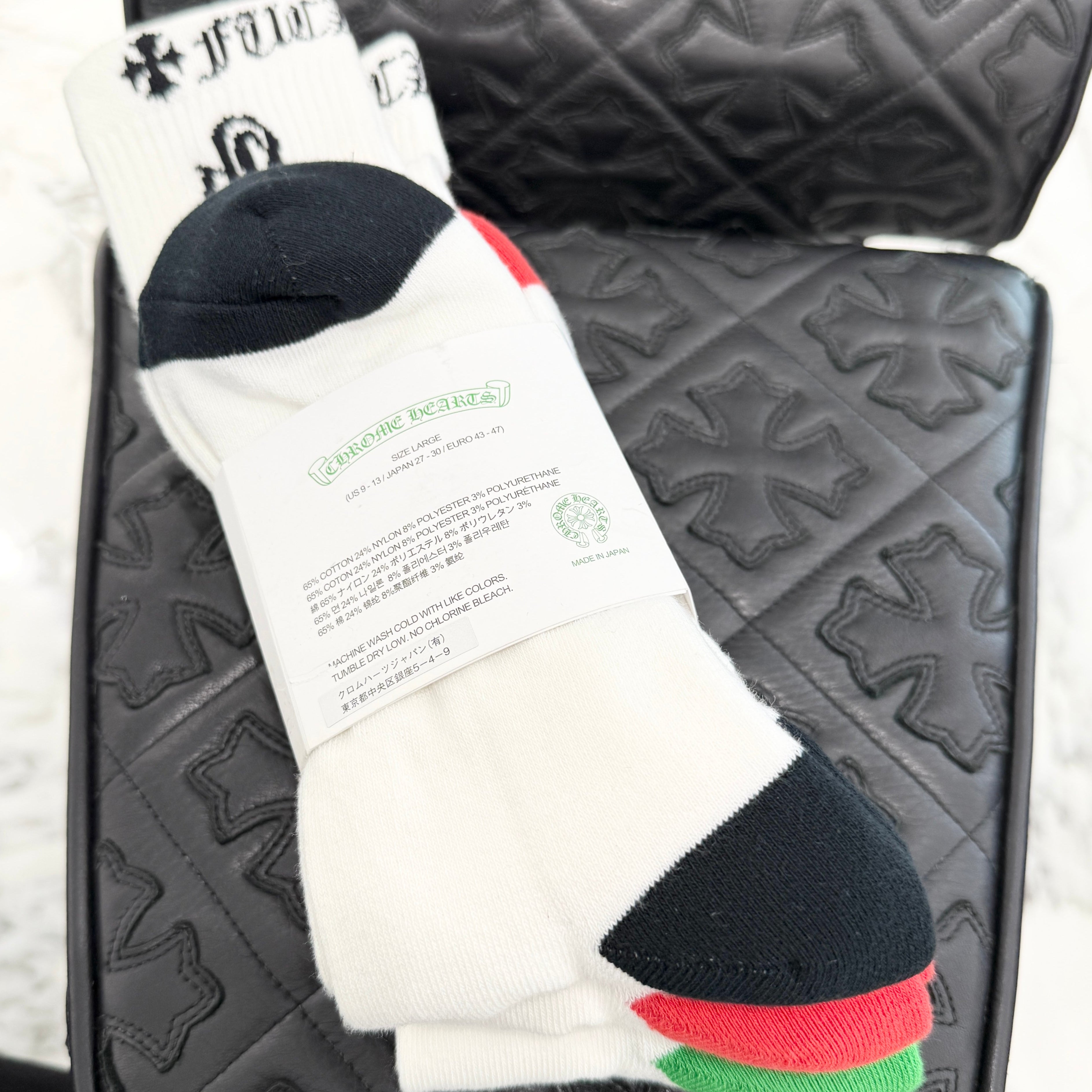 CHROME HEARTS Vine Dagger Embroidery "FUCK YOU" Socks Size (27-30) クロムハーツ ヴァインダガー刺繍 "ファックユー" ソックス サイズ (27-30)