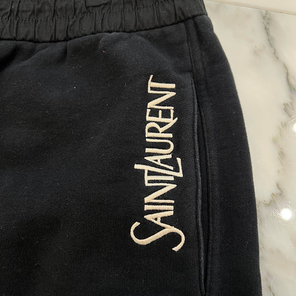 SAINT LAURENT PARIS 2023SS Logo Embroidery Bamuda Shorts 732762 Y36SW Size L サンローランパリ ロゴ刺繍 バミューダ ショーツ サイズL