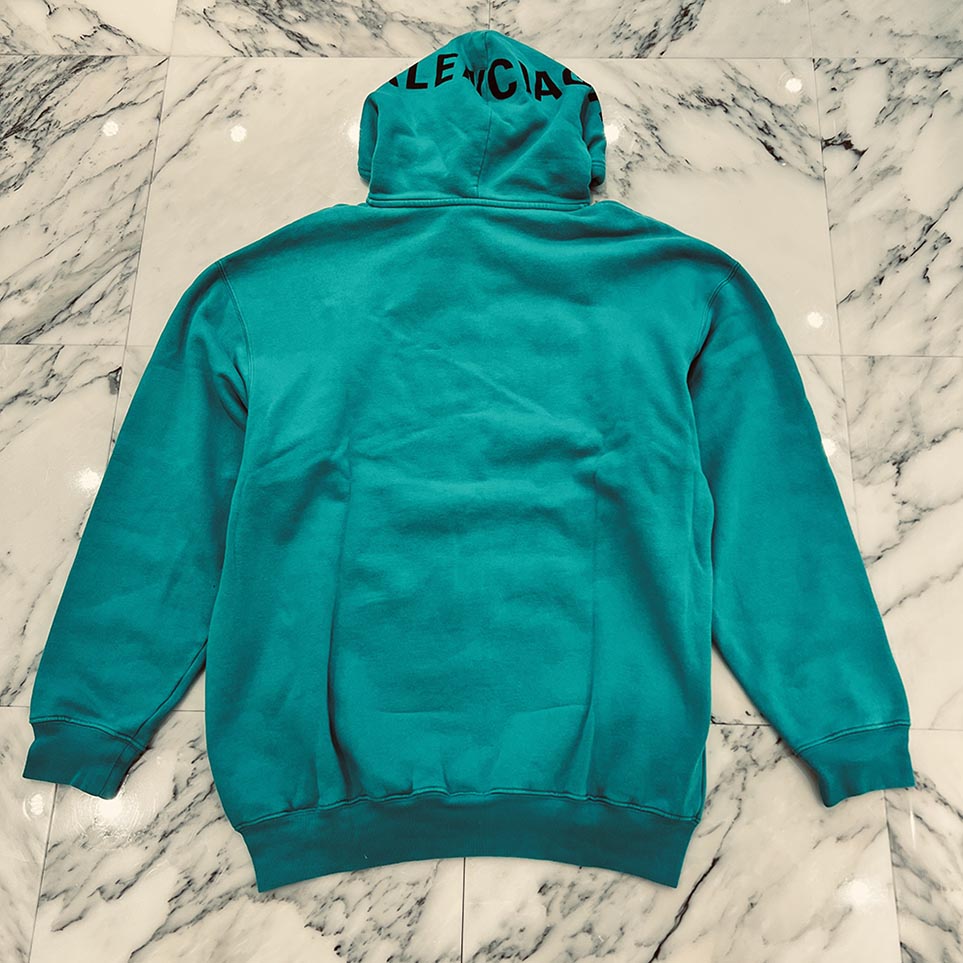 BALENCIAGA 2018AW Hooded Logo Print Pullover Hoodie 534301 TYK45 Size S バレンシアガ フーデッド ロゴプリント プルオーバー フーディ サイズS