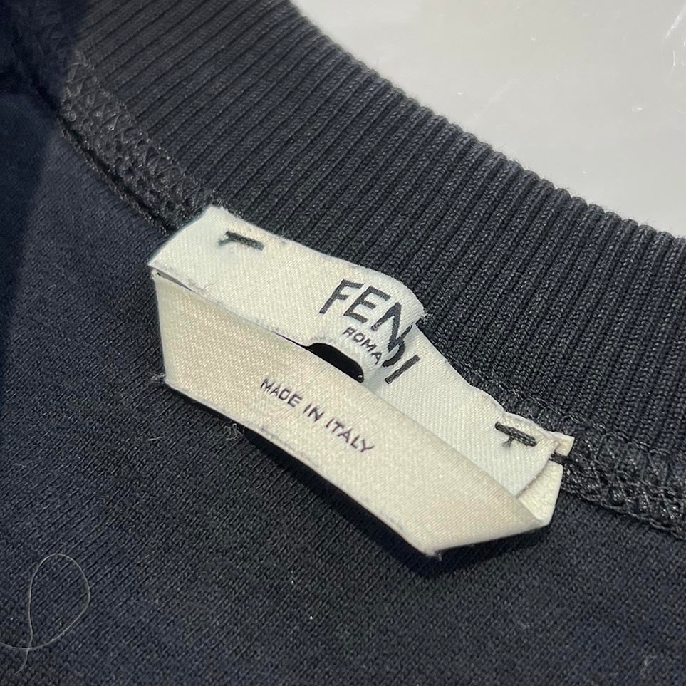 FENDI × FILA 2018AW Logo Embroidery Crewneck Sweat Shirt FS7067 A5GM Size L フェンディ × フィラ ロゴ刺繍 クルーネック スウェットシャツ サイズL