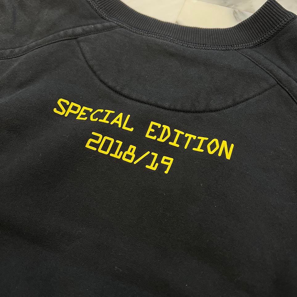 FENDI × FILA 2018AW Logo Embroidery Crewneck Sweat Shirt FS7067 A5GM Size L フェンディ × フィラ ロゴ刺繍 クルーネック スウェットシャツ サイズL