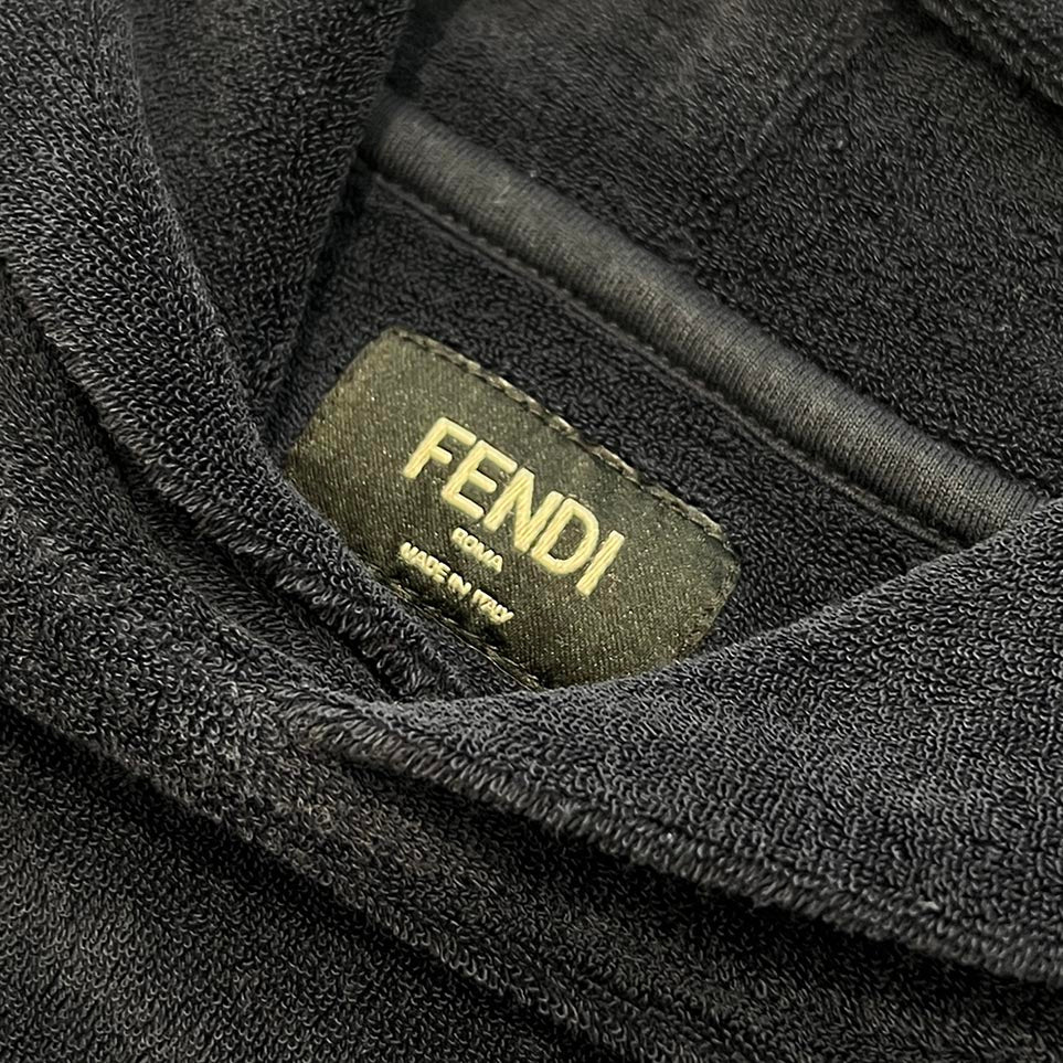 FENDI 2022SS Logo Sweat Pile Pullover Hoodie FY1102 A9RU Size S フェンディ ロゴ スウェット パイル地 プルオーバー フーディ サイズS