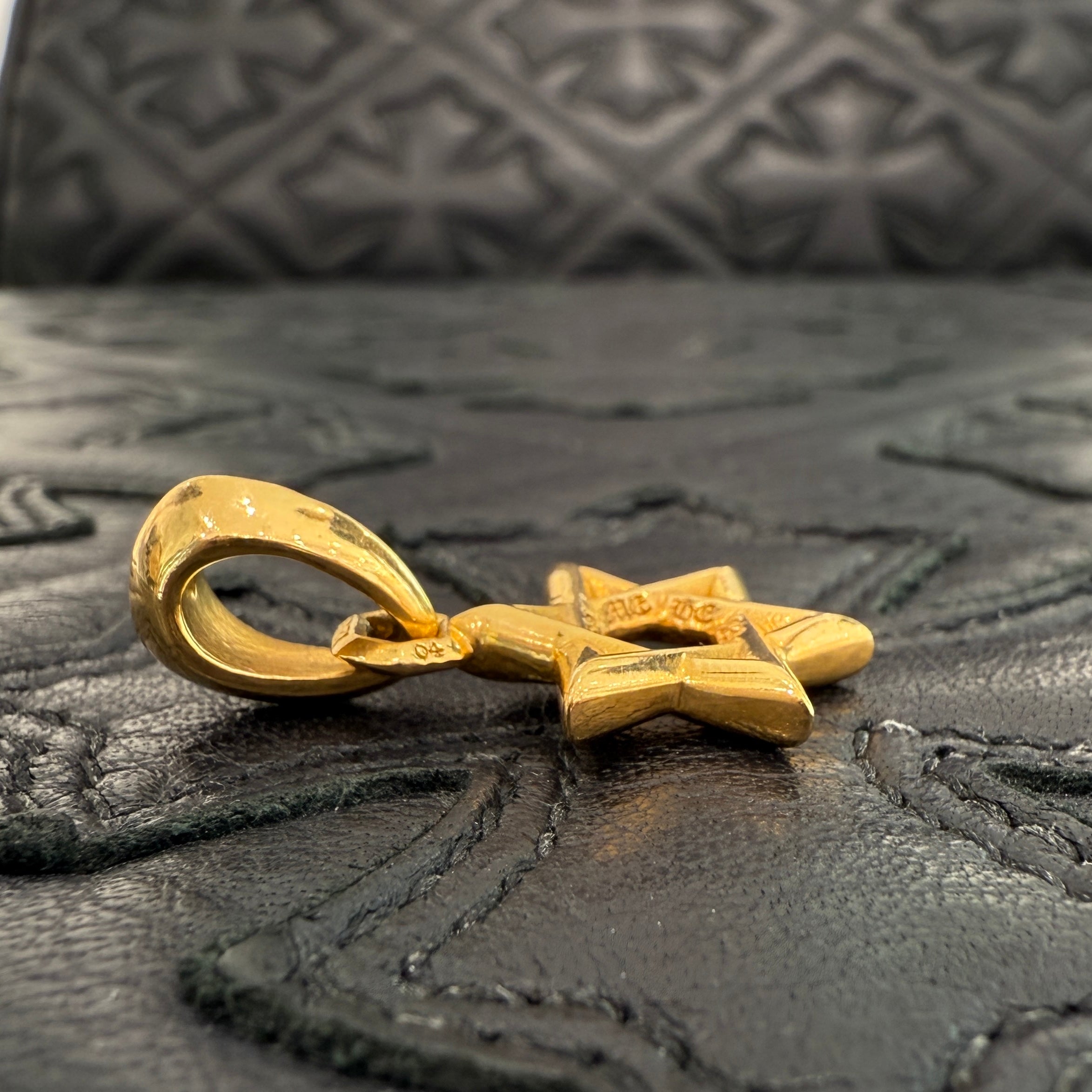 CHROME HEARTS 22K STAR OF DAVID Charm Pendant Top クロムハーツ 22K スターオブダビデ チャーム ペンダントトップ