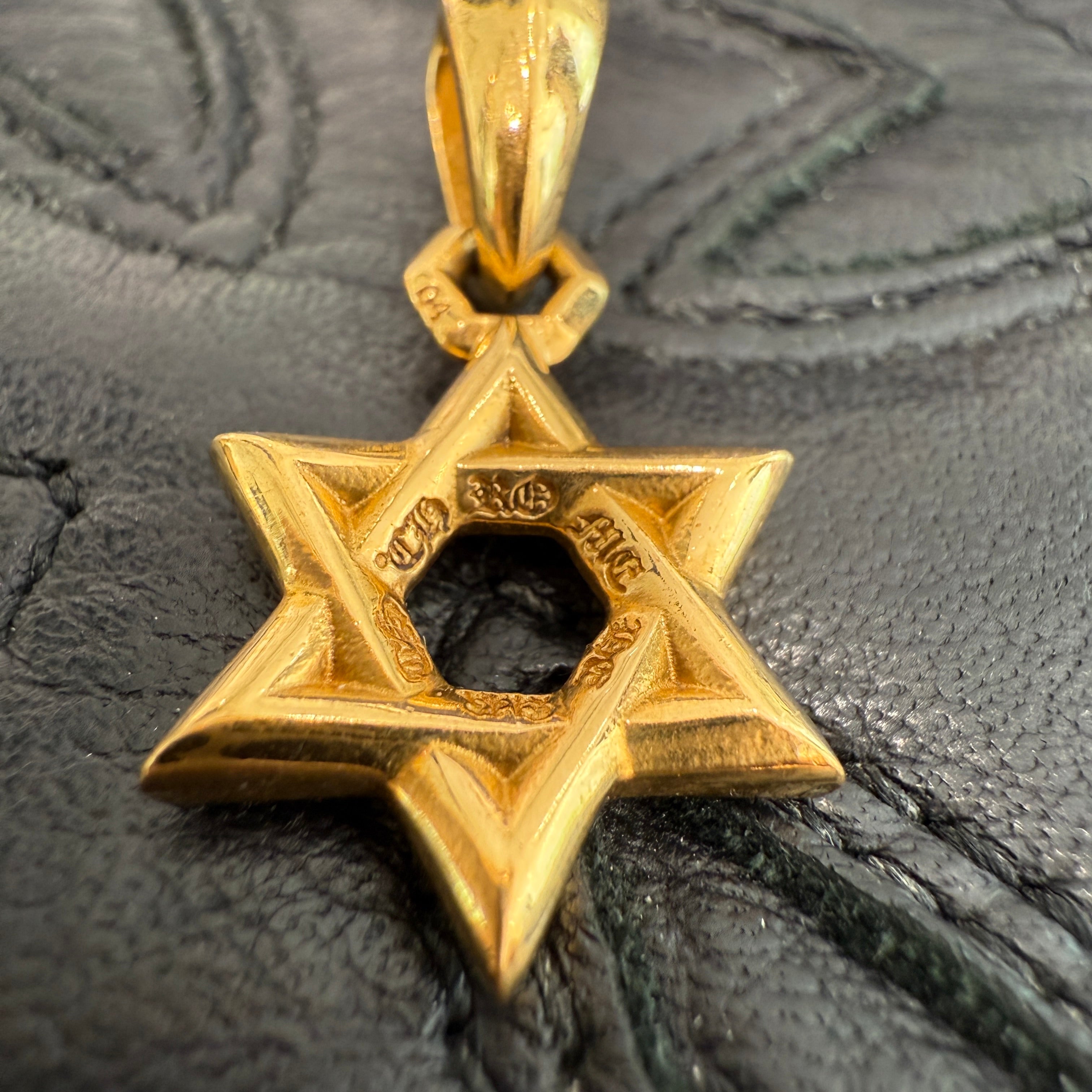CHROME HEARTS 22K STAR OF DAVID Charm Pendant Top クロムハーツ 22K