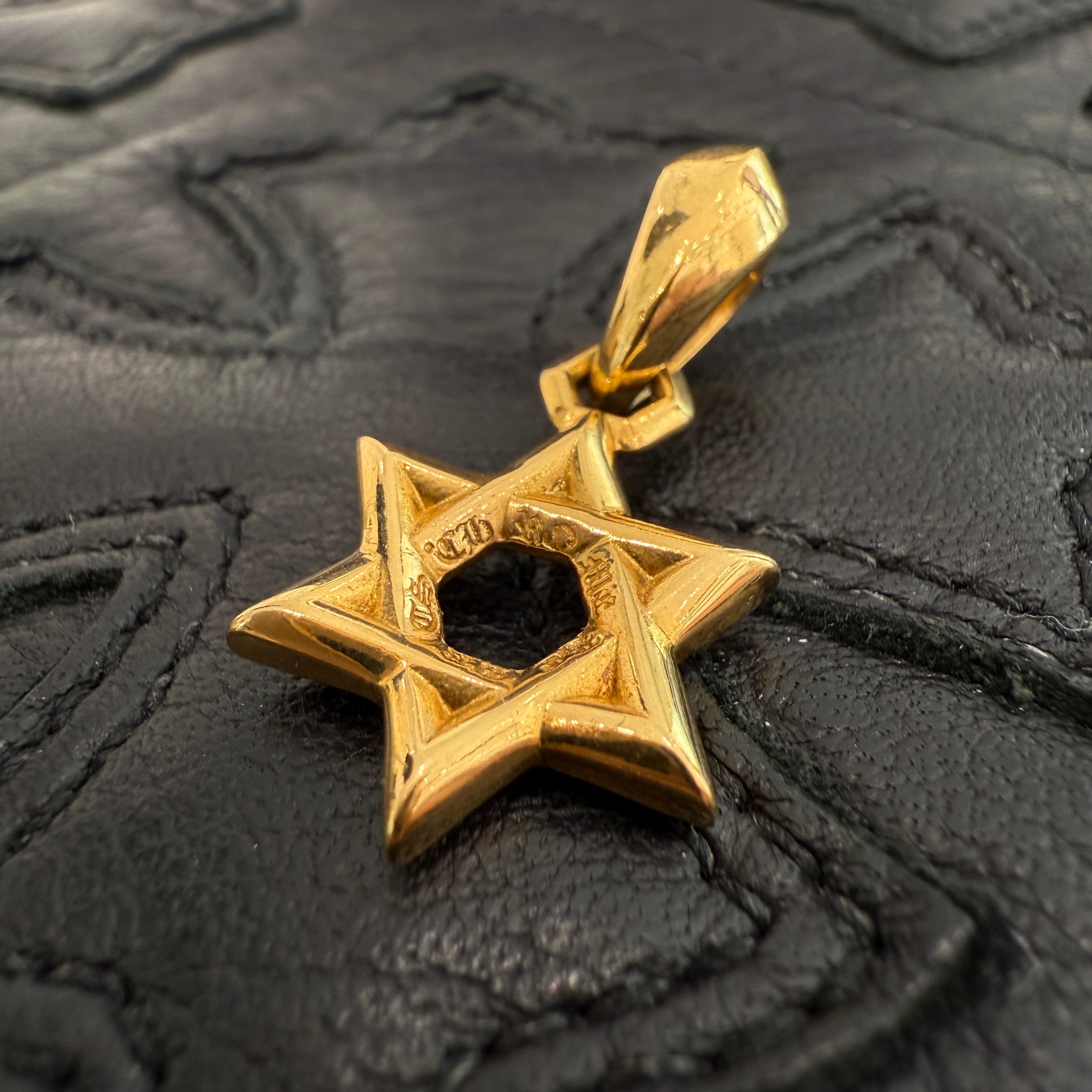 CHROME HEARTS 22K STAR OF DAVID Charm Pendant Top クロムハーツ 22K スターオブダビデ チャーム ペンダントトップ