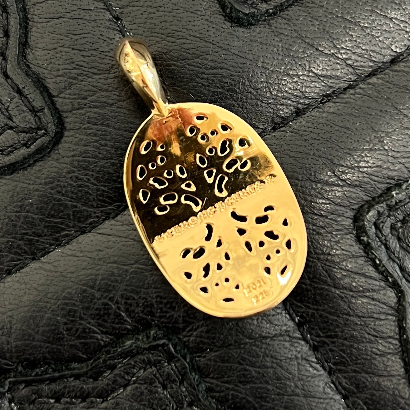 CHROME HEARTS 22K Classic Oval Cross Pendent Top クロムハ―ツ 22K
