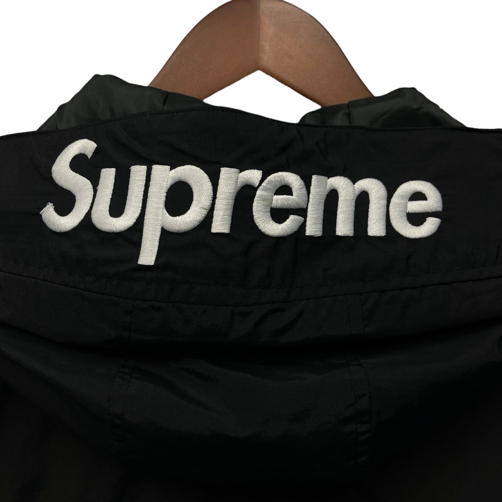 Supreme 2017AW Logo Half Zip Nylon Hooded Jacket Size XL