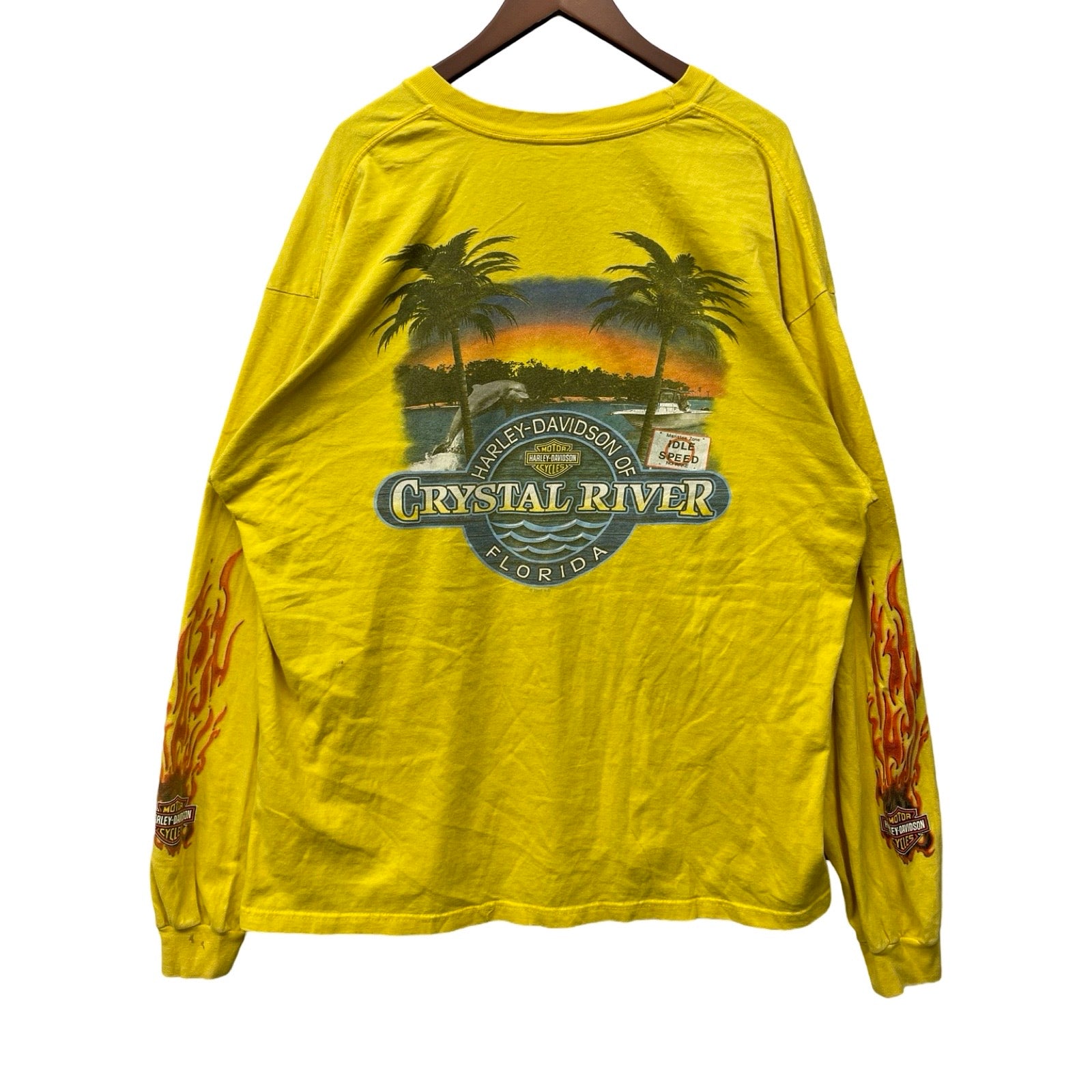 Vintage 00's Harley-Davidson "CRYSTAL RIVER" 2006 L/S Tee Size 2XL