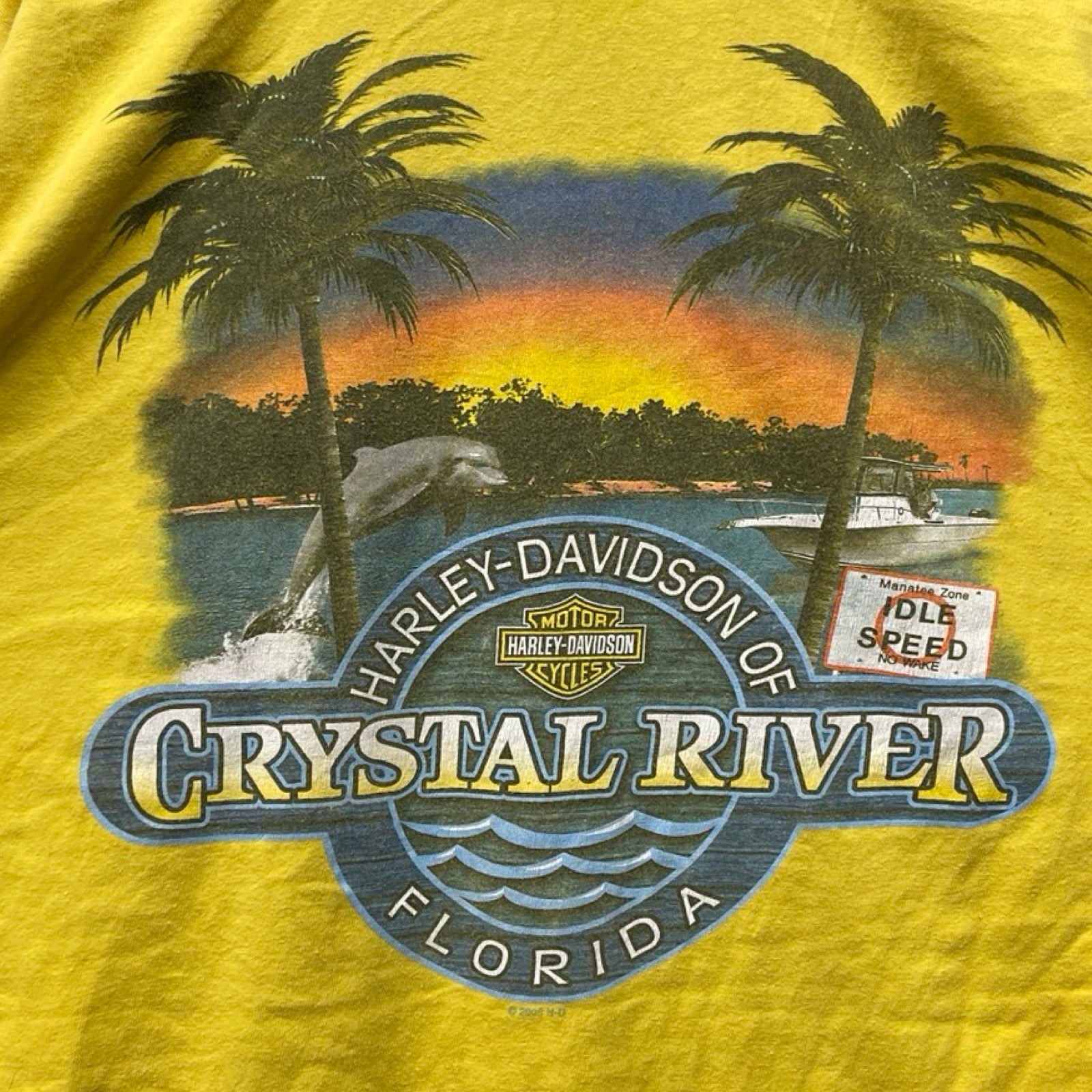 Vintage 00's Harley-Davidson "CRYSTAL RIVER" 2006 L/S Tee Size 2XL
