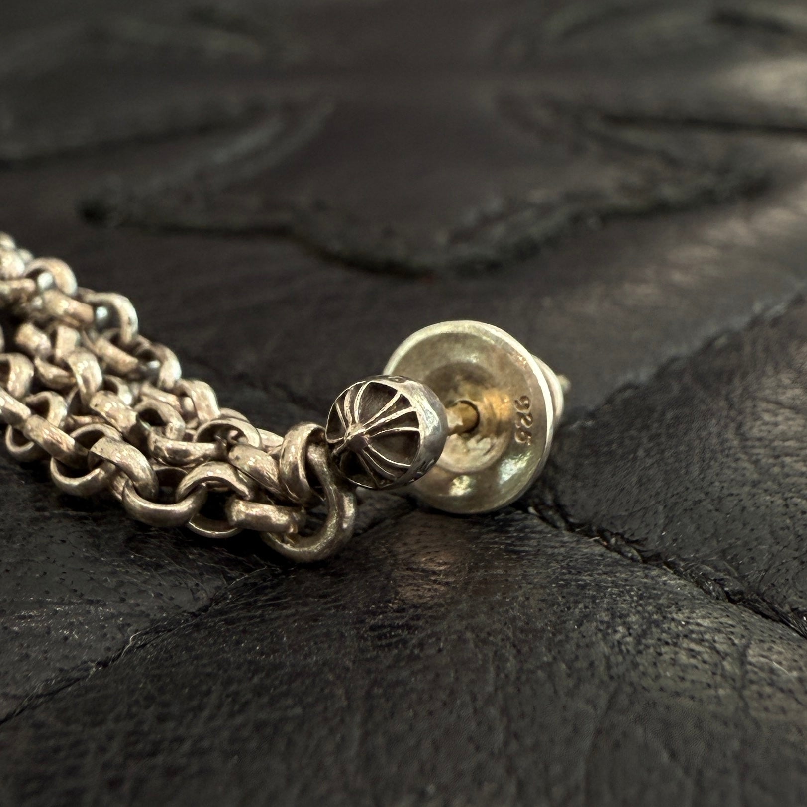 CHROME HEARTS Chain Spike 3 Drop Earring クロムハーツ チェーン