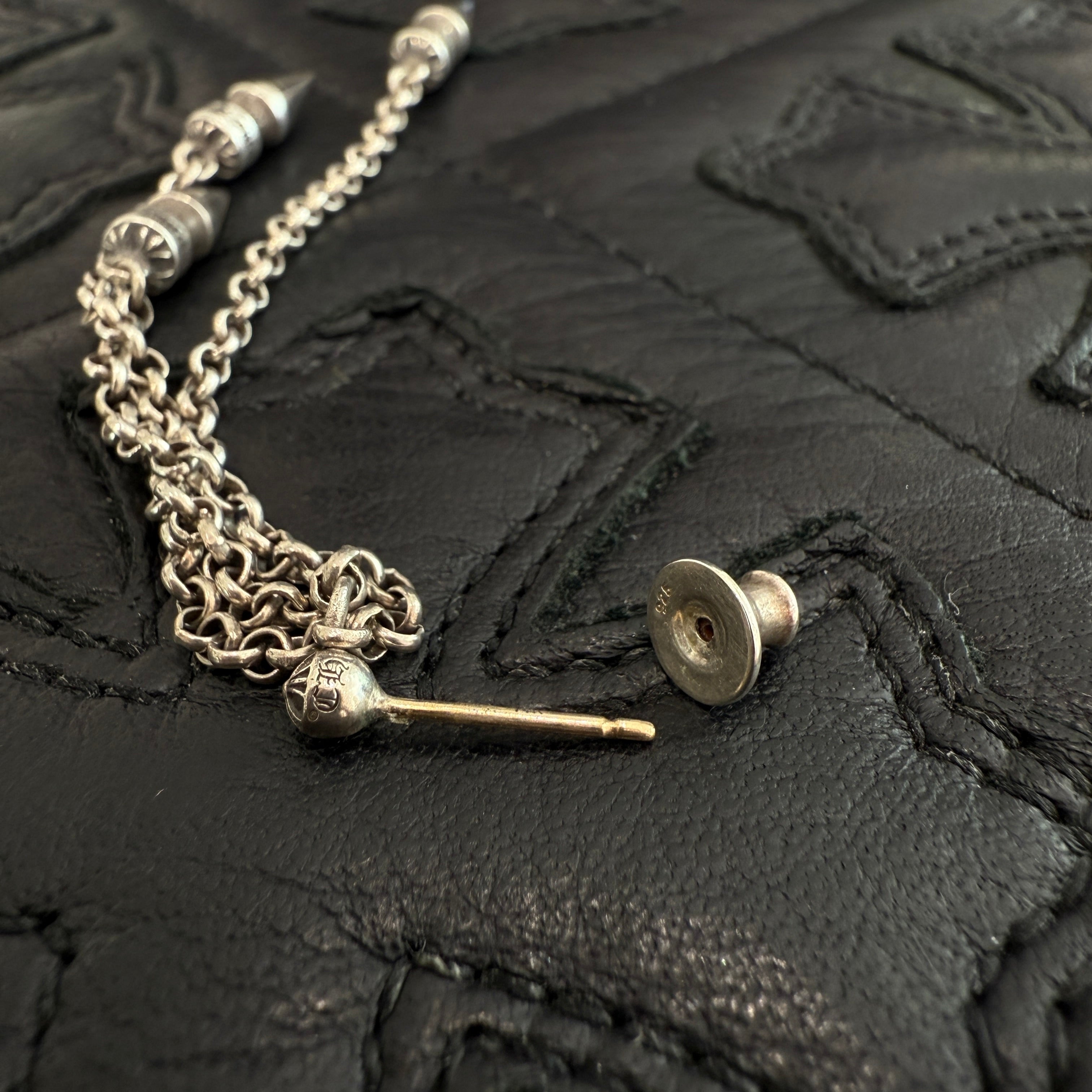 CHROME HEARTS Chain Spike 3 Drop Earring クロムハーツ チェーンスパイク 3ドロップ イヤリング ピアス