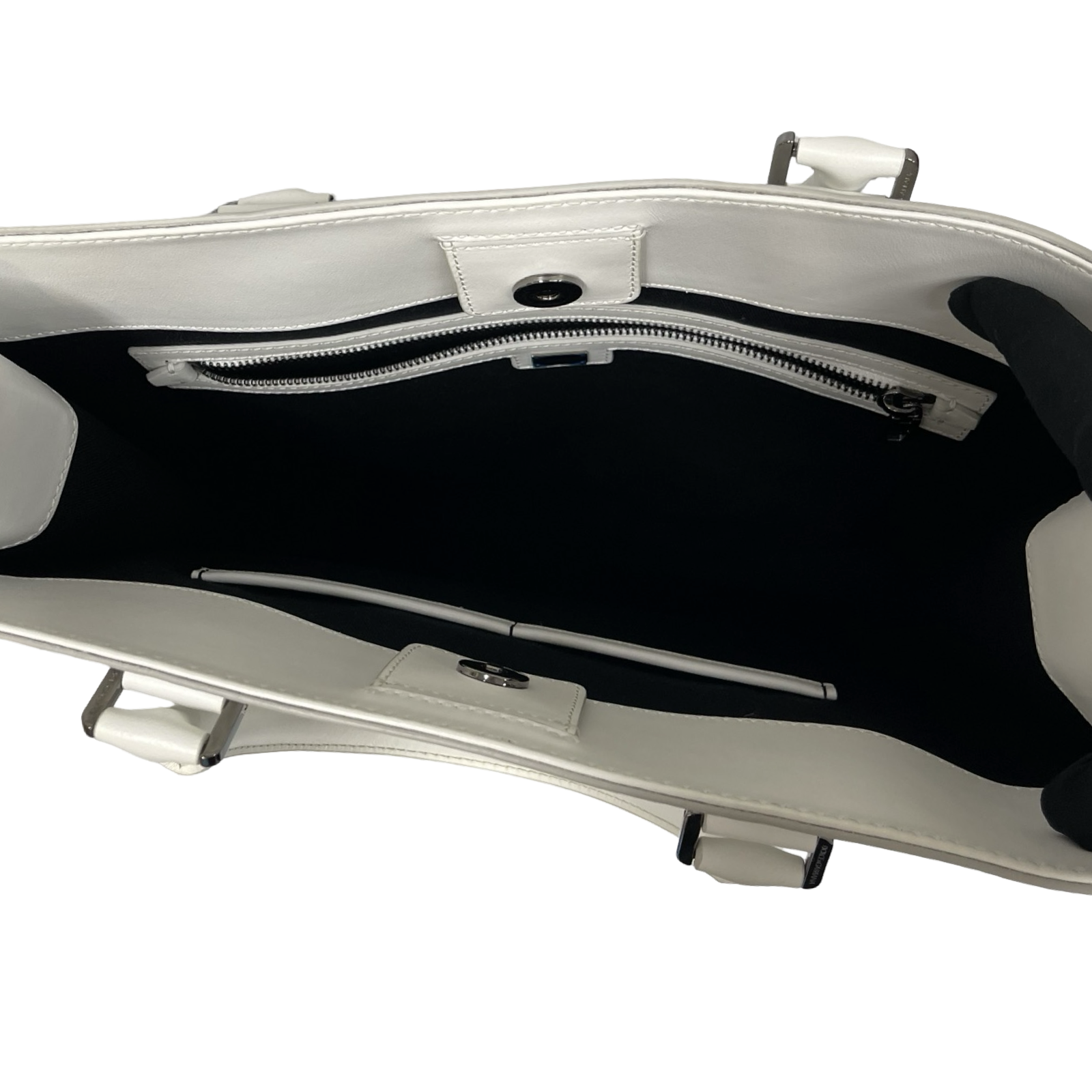 Dolce & Gabbana Calfskin Leather Leaf Logo Tote Bag