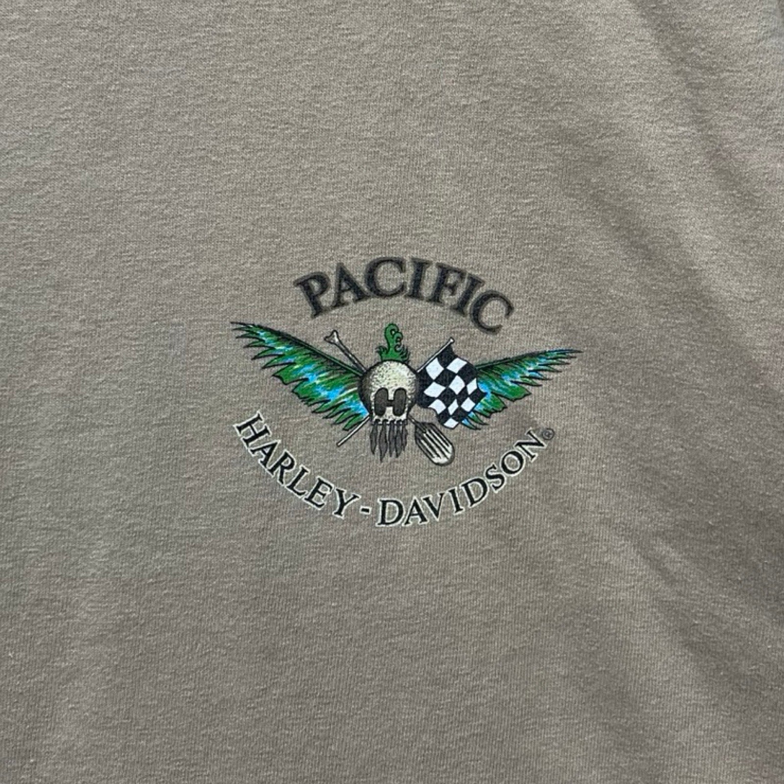 Vintage 90's Harley-Davidson "PACIFIC ALOHA" Waikiki Hawaii 1999 S/S Tee Size XL
