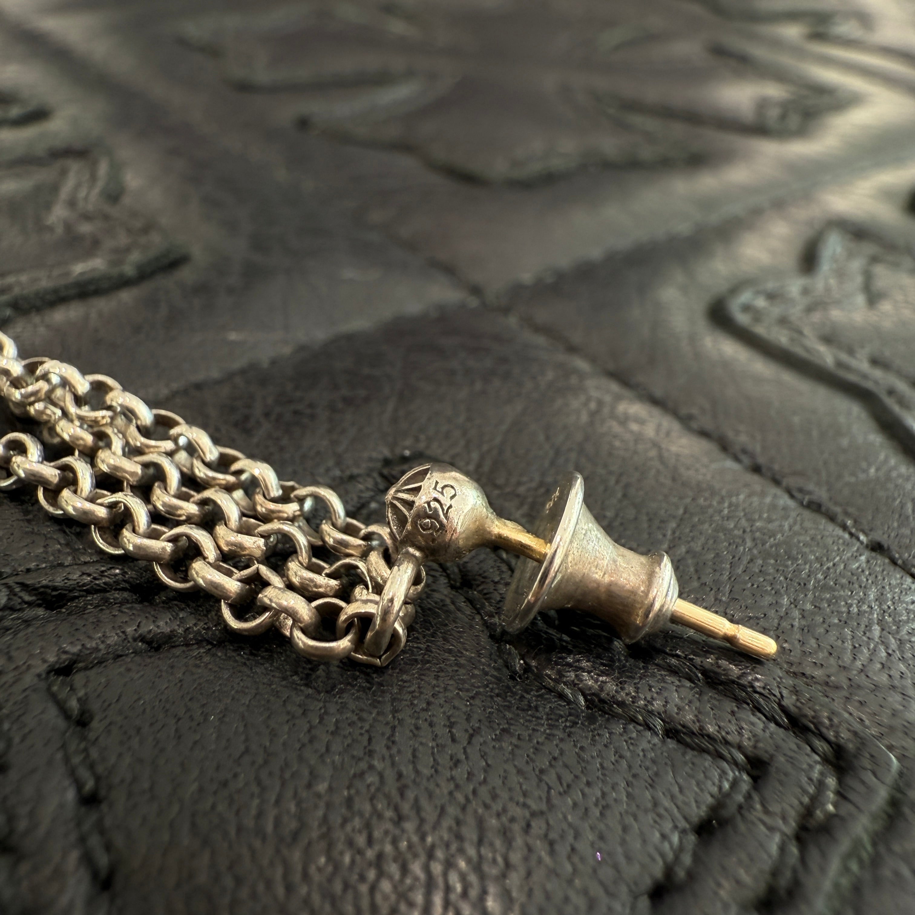 CHROME HEARTS Chain Spike 3 Drop Earring クロムハーツ チェーンスパイク 3ドロップ イヤリング ピアス