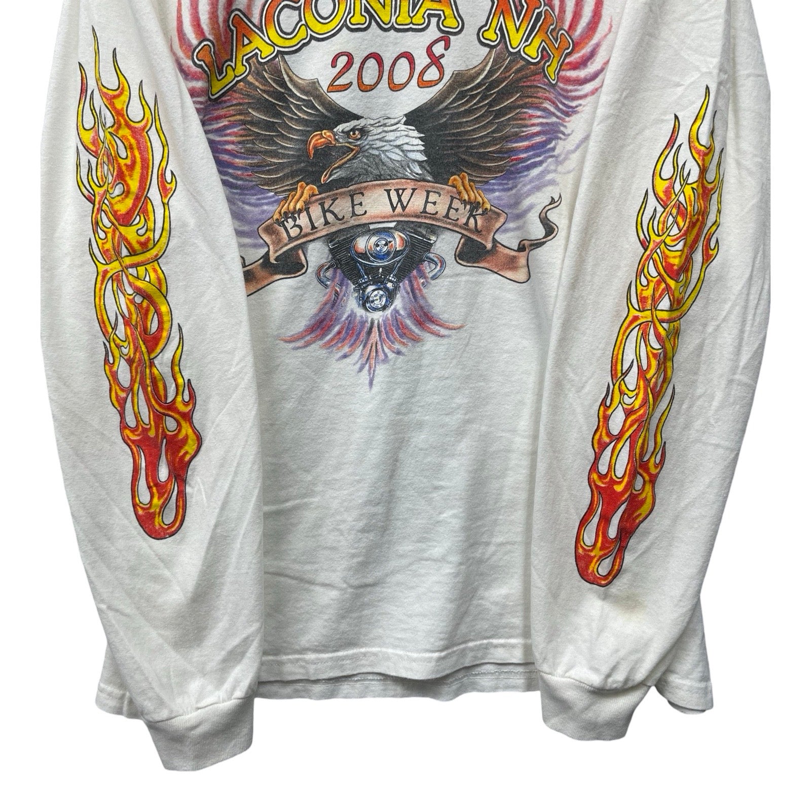 Vintage 00's Harley-Davidson "LACONIA NH 2008 BIKE WEEK" L/S Tee
