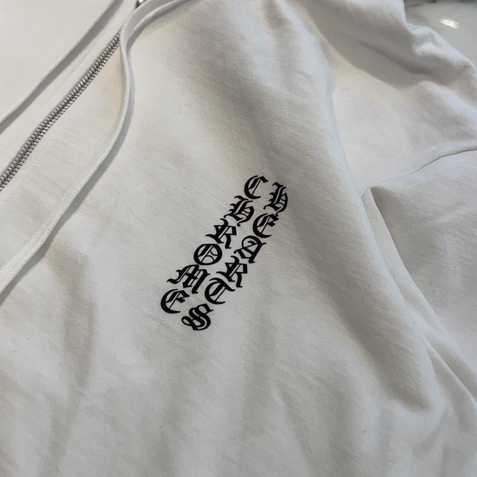 CHROME HEARTS Vertical Logo Zip Up Hoodie Size L クロムハーツ ヴァーティカルロゴ ジップアップ フーディー サイズL