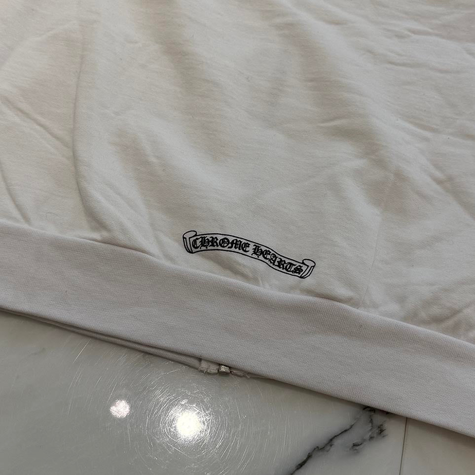 CHROME HEARTS Vertical Logo Zip Up Hoodie Size L クロムハーツ ヴァーティカルロゴ ジップアップ フーディー サイズL