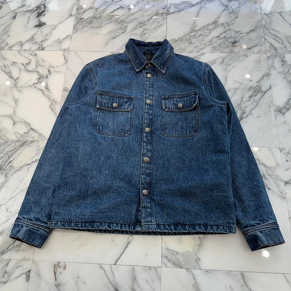 CHROME HEARTS Y NOT WORK DOG Denim Jacket Size L クロムハーツ ワイノット ワークドッグ デニムジャケット サイズL