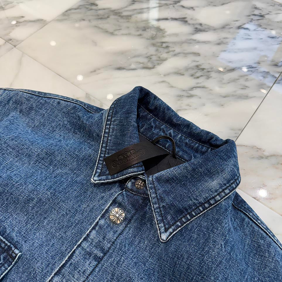 CHROME HEARTS Y NOT WORK DOG Denim Jacket Size L クロムハーツ ワイノット ワークドッグ デニムジャケット サイズL