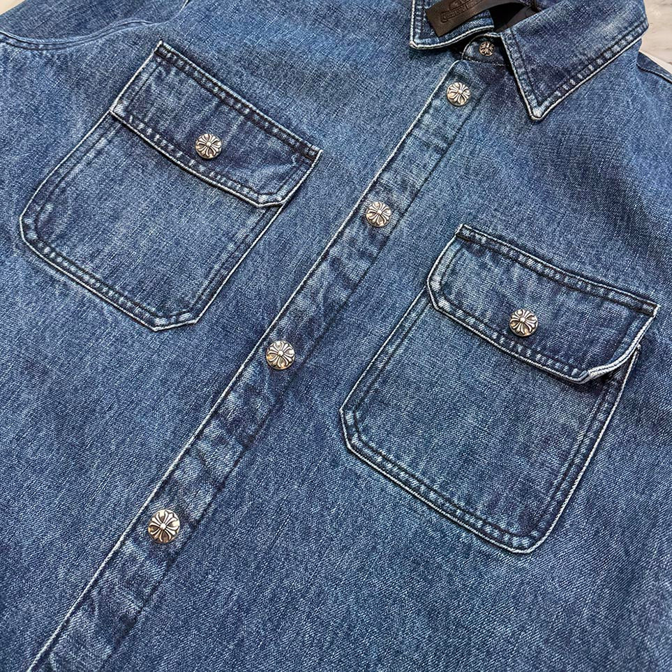 CHROME HEARTS Y NOT WORK DOG Denim Jacket Size L クロムハーツ ワイノット ワークドッグ デニムジャケット サイズL