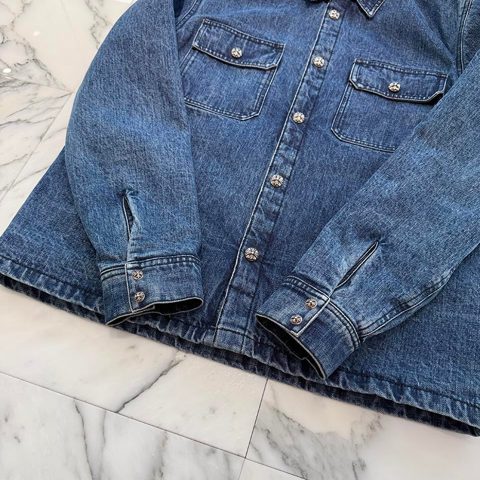 CHROME HEARTS Y NOT WORK DOG Denim Jacket Size L クロムハーツ ワイノット ワークドッグ デニムジャケット サイズL