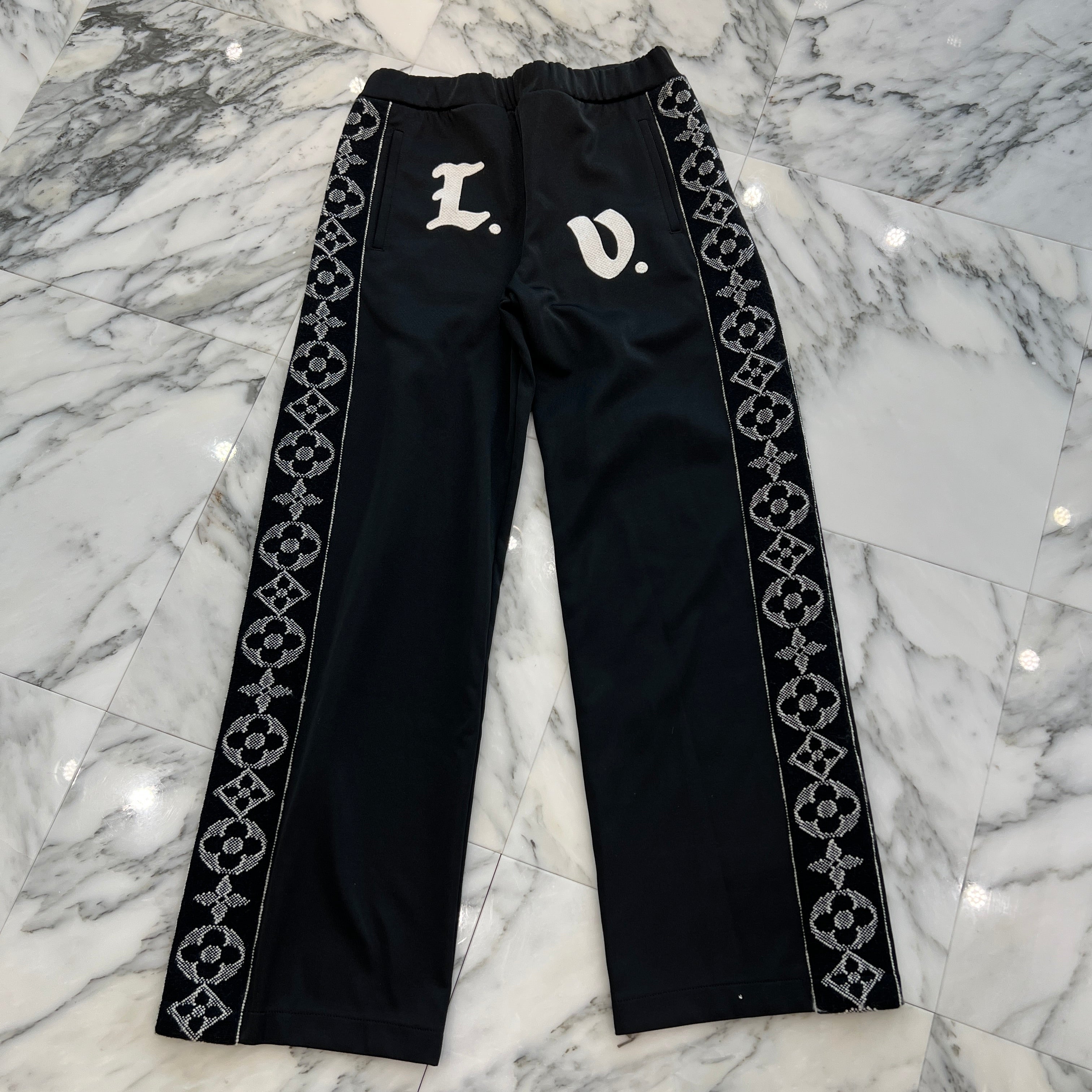 LOUIS VUITTON 2021AW Monogram Side Line Truck Pants HLY93W Size S ルイヴィトン モノグラム サイドライン トラックパンツ サイズS