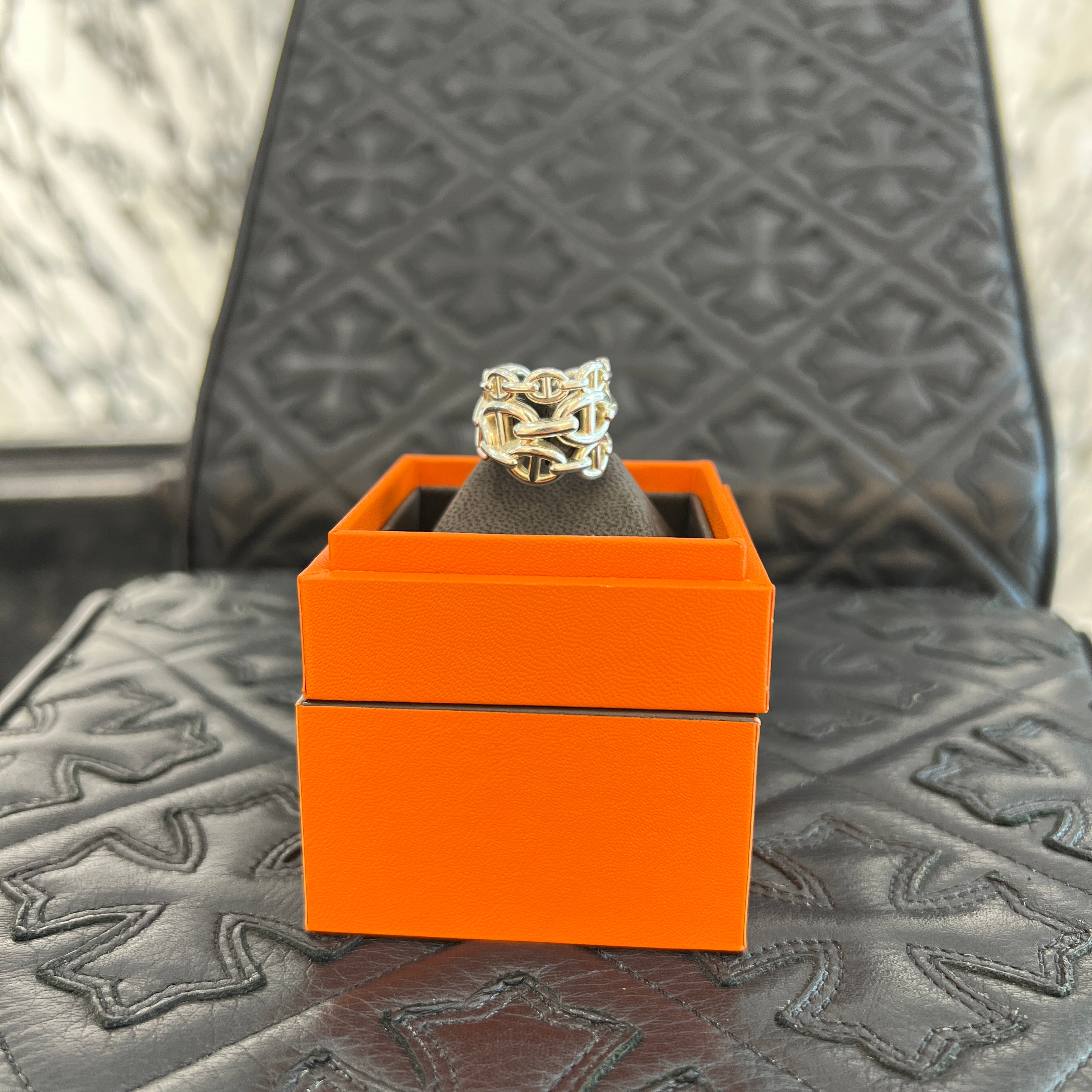 HERMES Chaine d'Ancre Anchaine GM Ring Size 12号 エルメス シェーヌダンクル アンシェネ GM リング サイズ12号