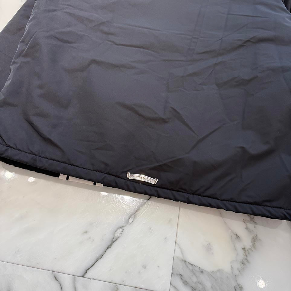 CHROME HEARTS Red 3 Cross Leather Patch Racing Zip Up Jacket Size L クロムハーツ レッド3クロス レザーパッチ レーシング ジップアップ ジャケット サイズL