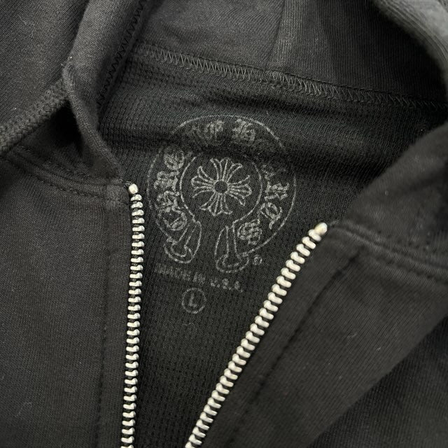 CHROME HEARTS Floral Cross Horseshoe Zip Up Hoodie Size L クロムハーツ フローラルクロス ホースシュー ジップアップフーディ サイズL