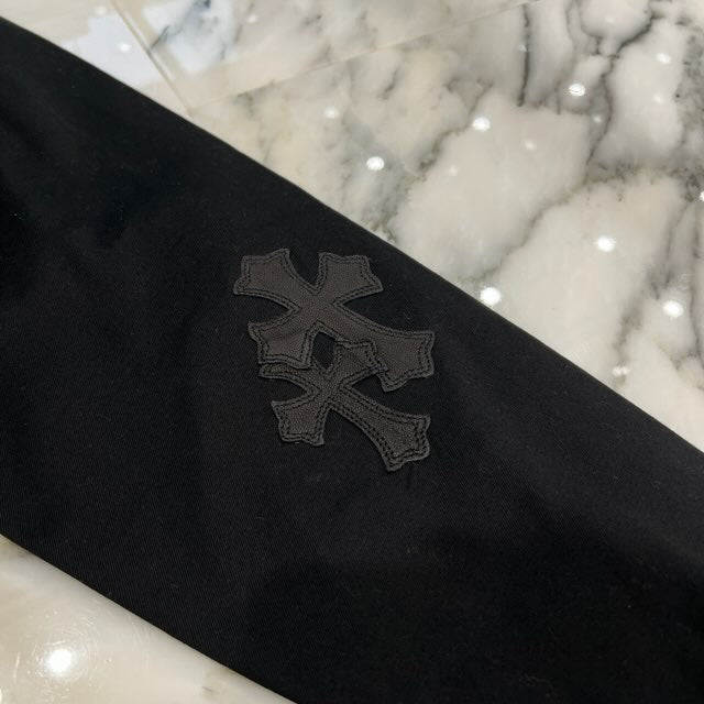 CHROME HEARTS Y NOT Leopard Leather Cross Patch WORK DOG Jacket Size XXL クロムハーツ ワイノット レオパード レザークロスパッチ ワークドッグ ジャケット サイズXXL