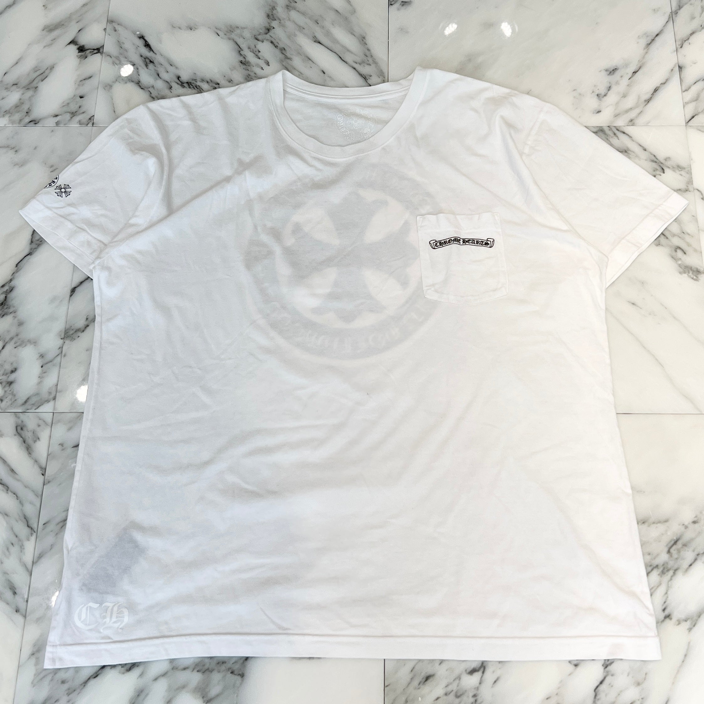 CHROME HEARTS CH Plus Yellow Cross Tee Size XXL クロムハーツ CHプラス イエロークロス Tシャツ サイズXXL