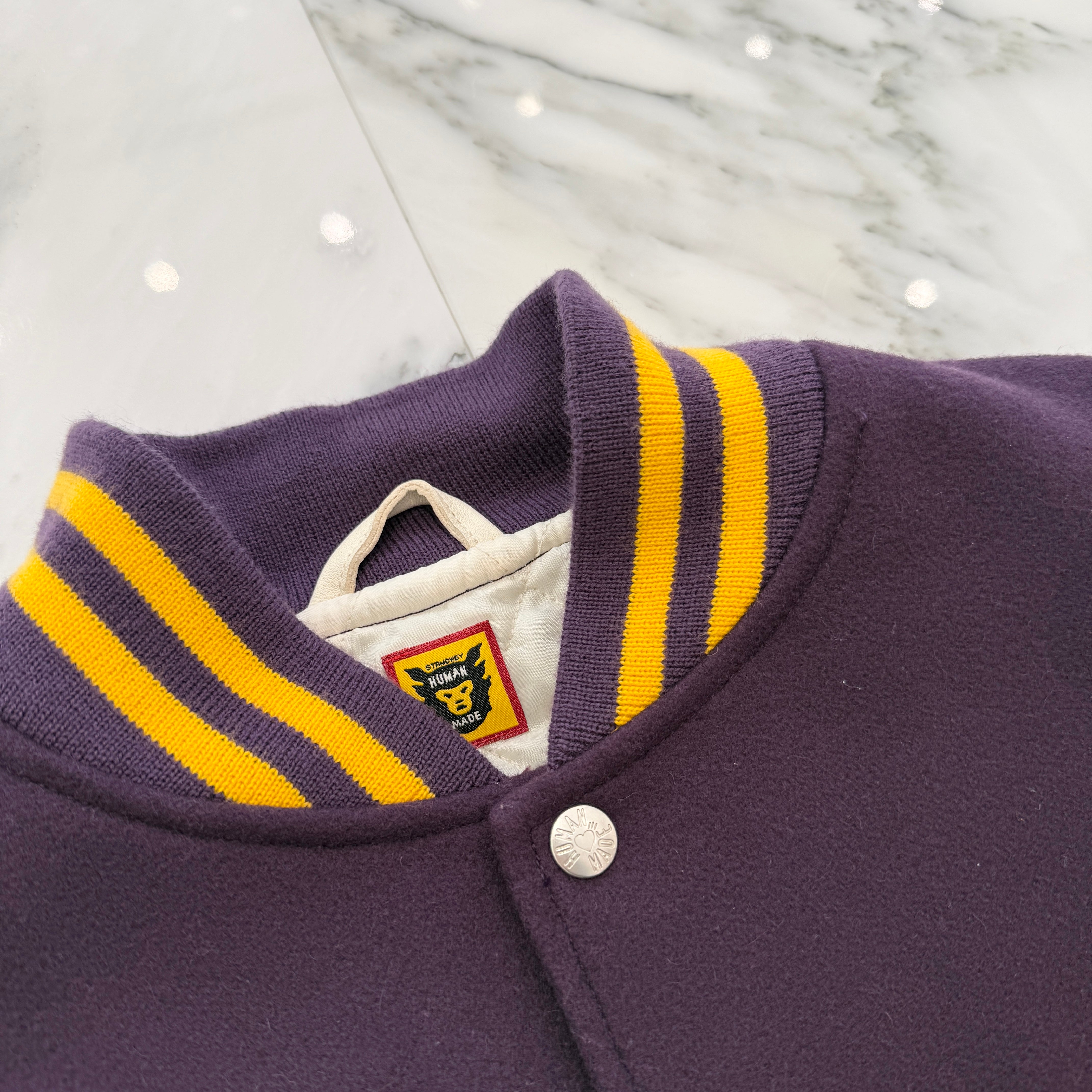 HUMAN MADE 2023AW Varsity Jacket "Purple" HM26JK016 Size XL ヒューマンメイド ヴァーシティジャケット "パープル" サイズXL