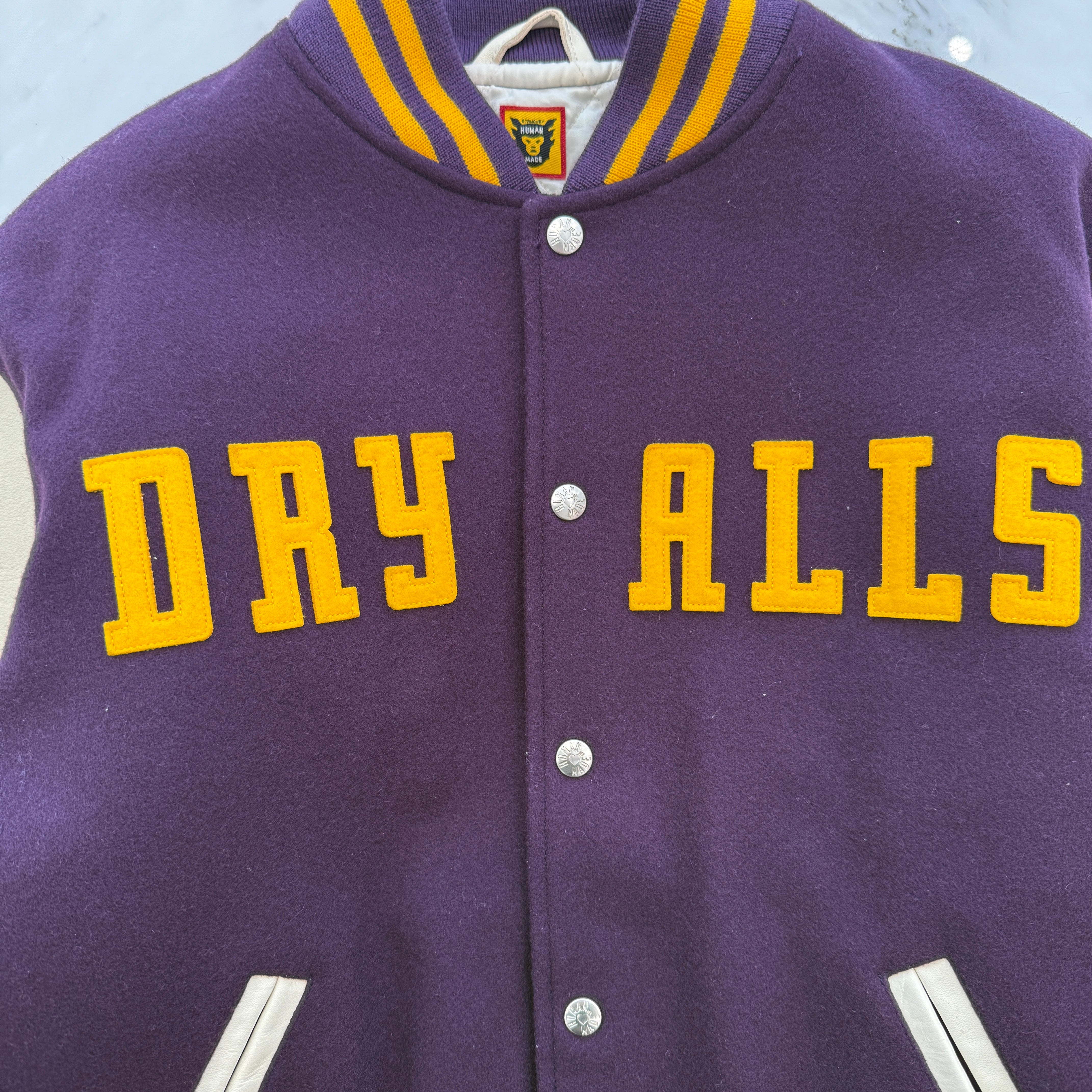 HUMAN MADE 2023AW Varsity Jacket "Purple" HM26JK016 Size XL ヒューマンメイド ヴァーシティジャケット "パープル" サイズXL