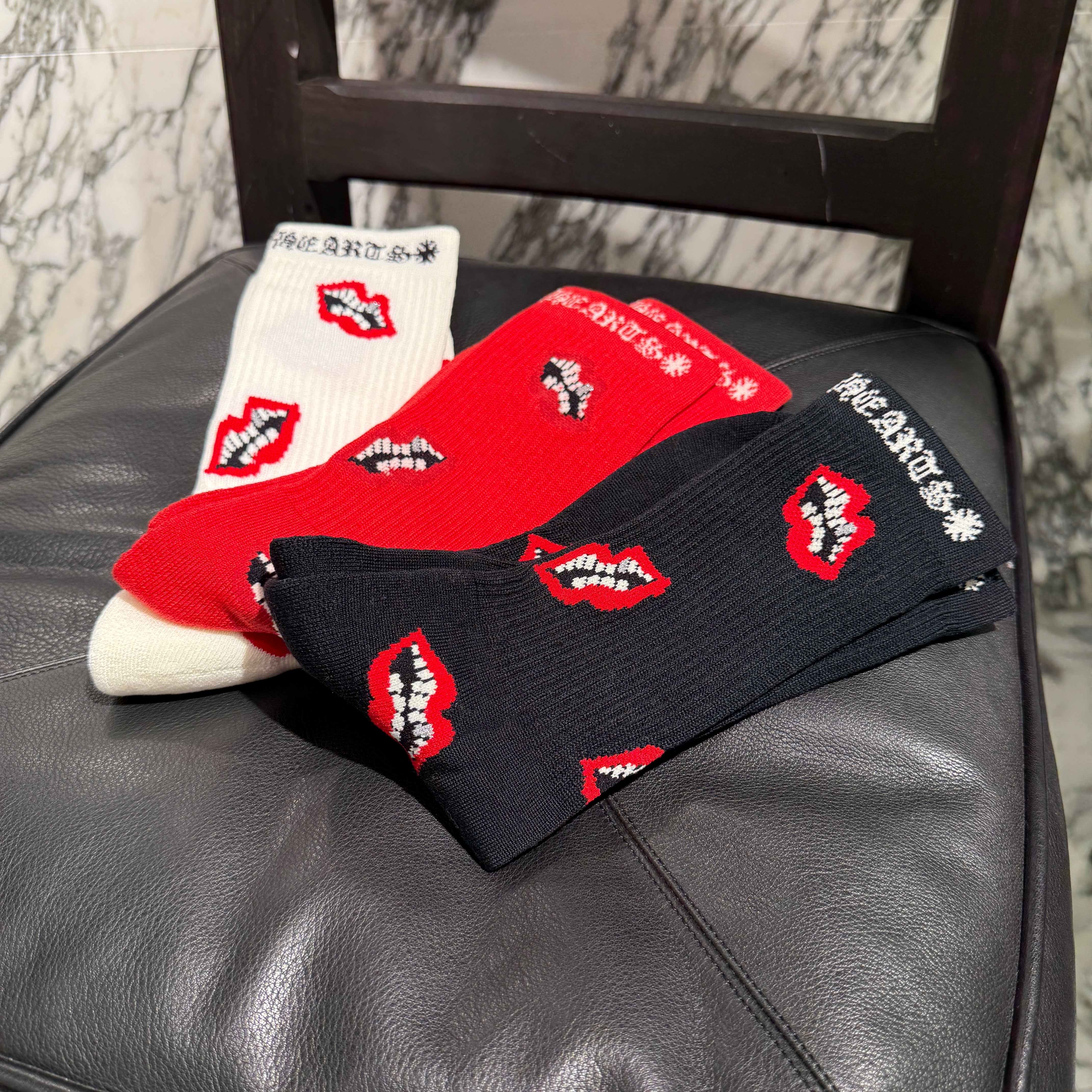 CHROME HEARTS × MATTY BOY Chomper Socks x3 Size S (JP 23-25) クロムハーツ × マッティボーイ チョンパー ソックス 靴下 サイズS (JP 23-25)