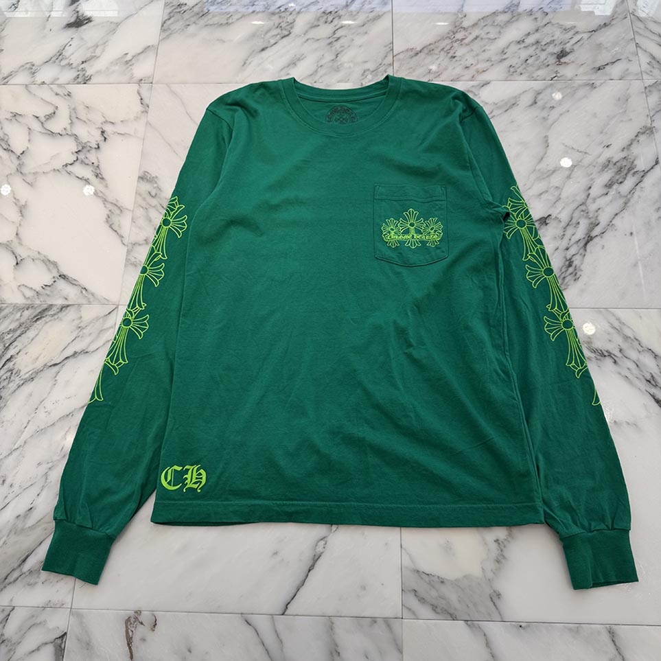 CHROME HEARTS Cemetery Cross Print Long Sleeve Tee Size M クロムハーツ セメタリークロスプリント ロングスリーブTシャツ サイズM
