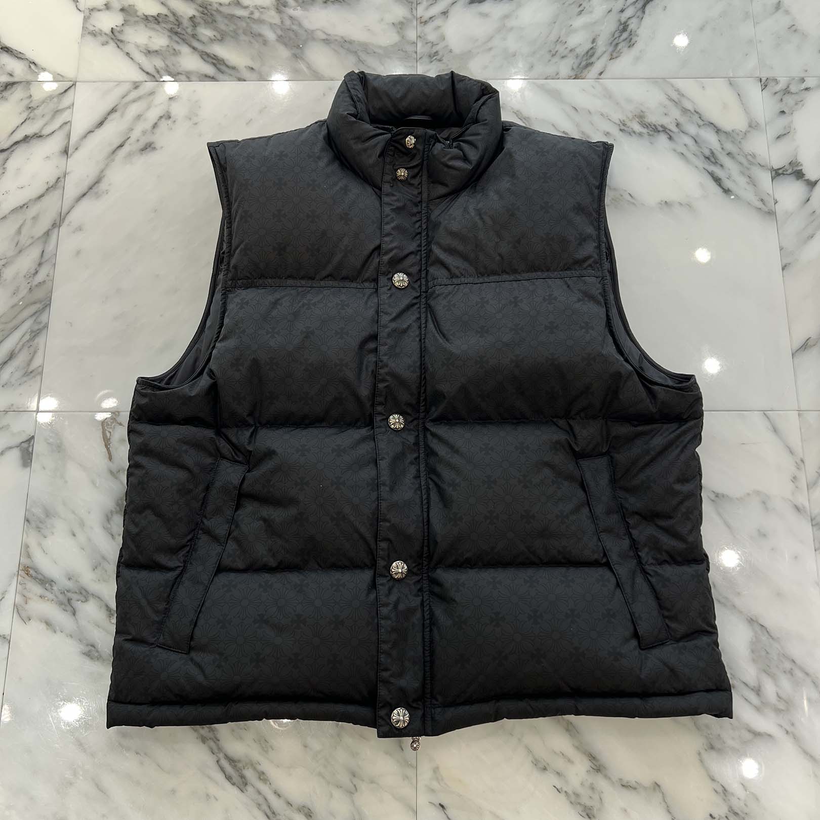 CHROME HEARTS CH Plus Stiff Down Vest Size S クロムハーツ CHプラス
