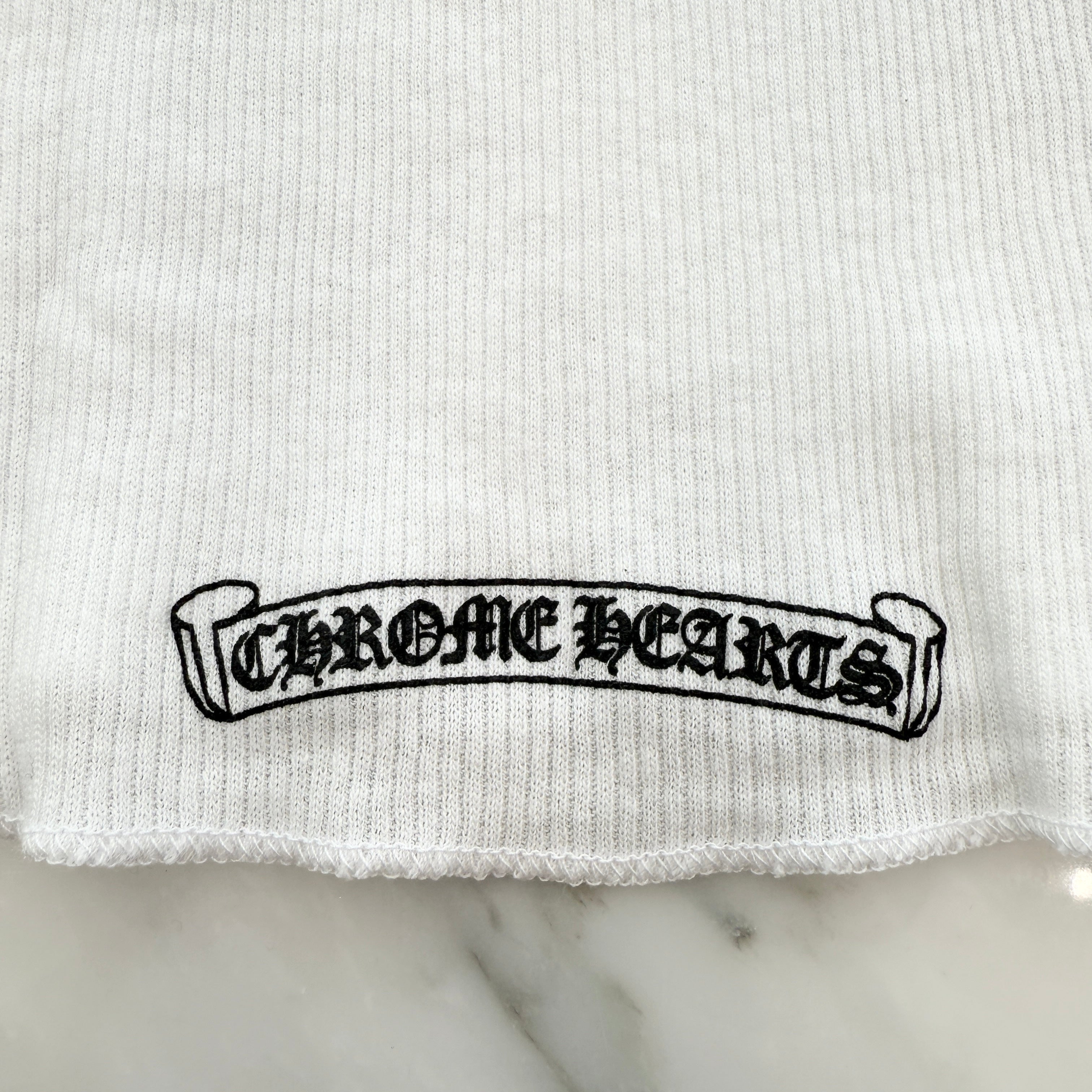 CHROME HEARTS Viny Heart "Love You" Rib Tank Top Size S クロムハ―ツ ヴィニーハート "ラブユー" リブ タンクトップ サイズS