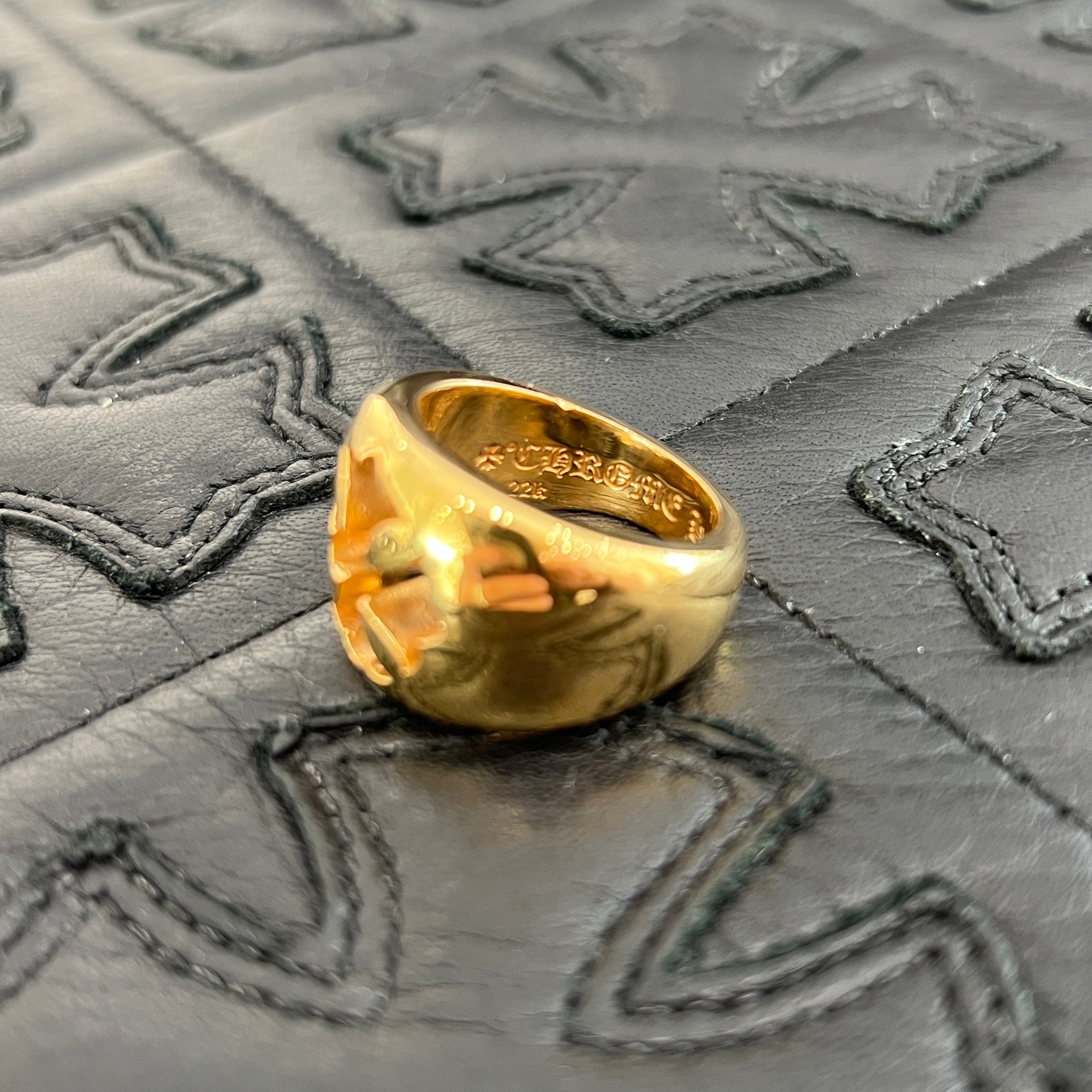 CHROME HEARTS 22K Negative Space CH Plus Ring Size 20号 クロムハーツ 22K ネガティブ スペース CHプラス リング サイズ20号