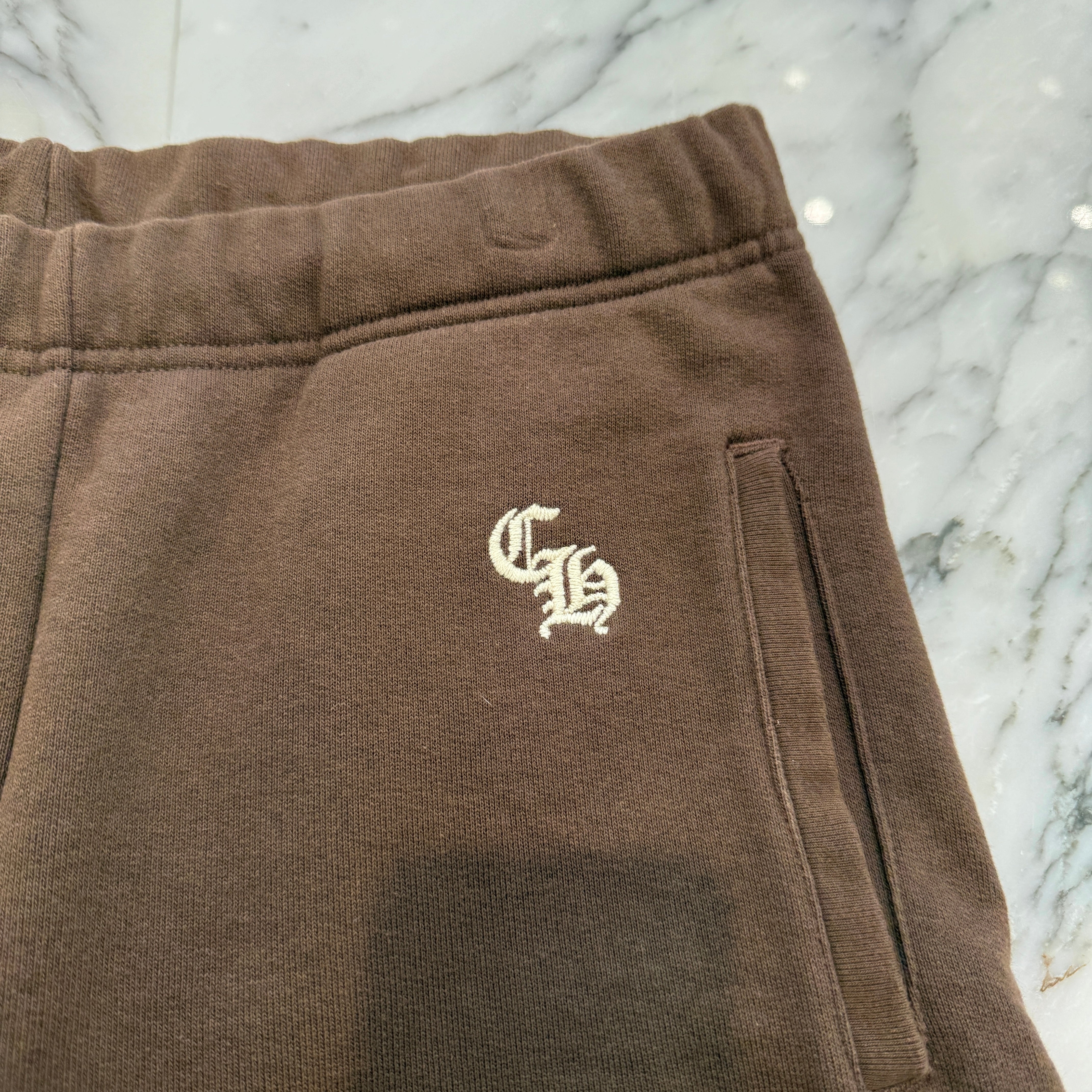 CHROME HEARTS Y NOT SLO RIDE Logo Sweat Half Pants Size S