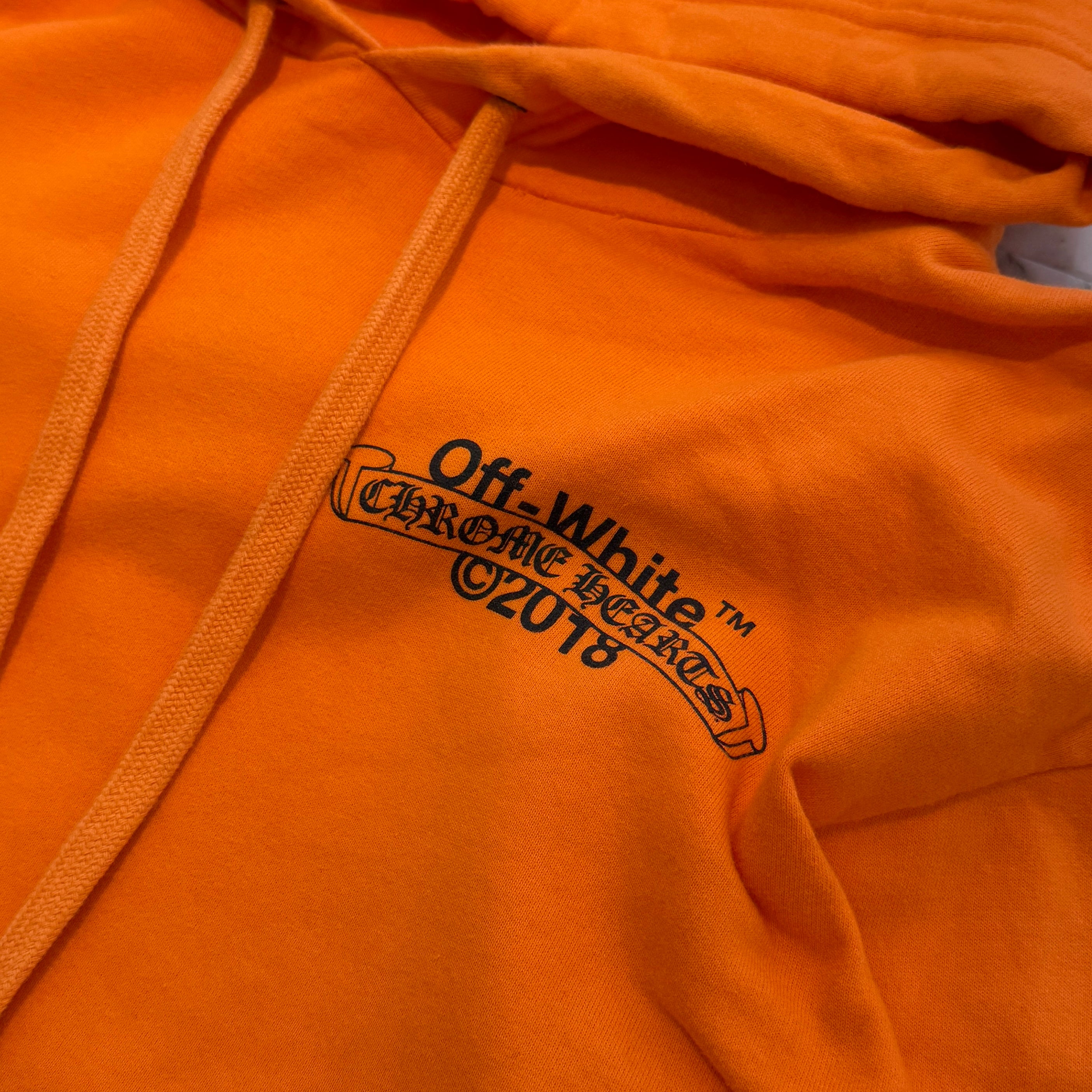 CHROME HEARTS × OFF-WHITE 2018SS Pullover Hoodie Size XL クロムハーツ × オフホワイト プルオーバーフーディ サイズXL