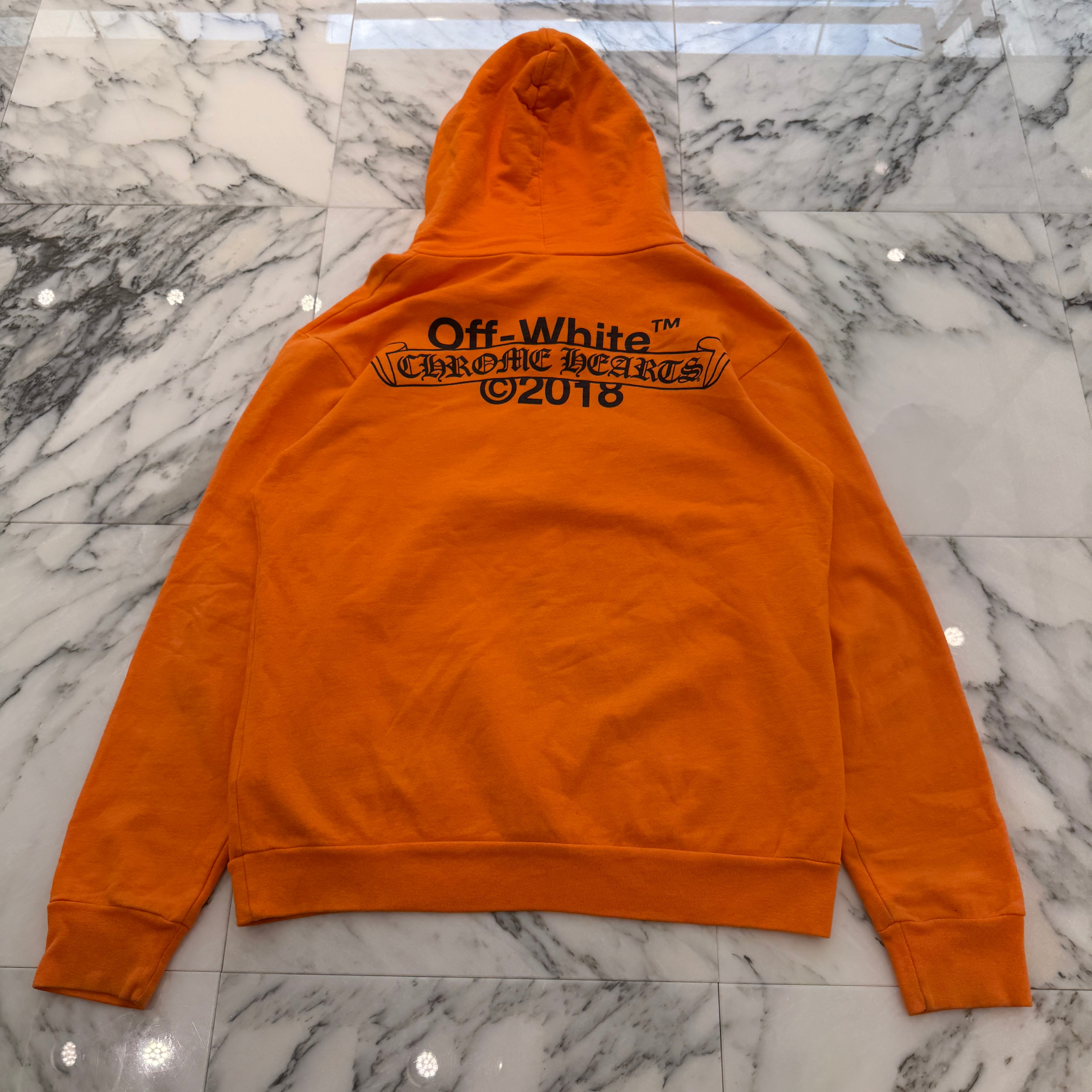 CHROME HEARTS × OFF-WHITE 2018SS Pullover Hoodie Size XL クロム