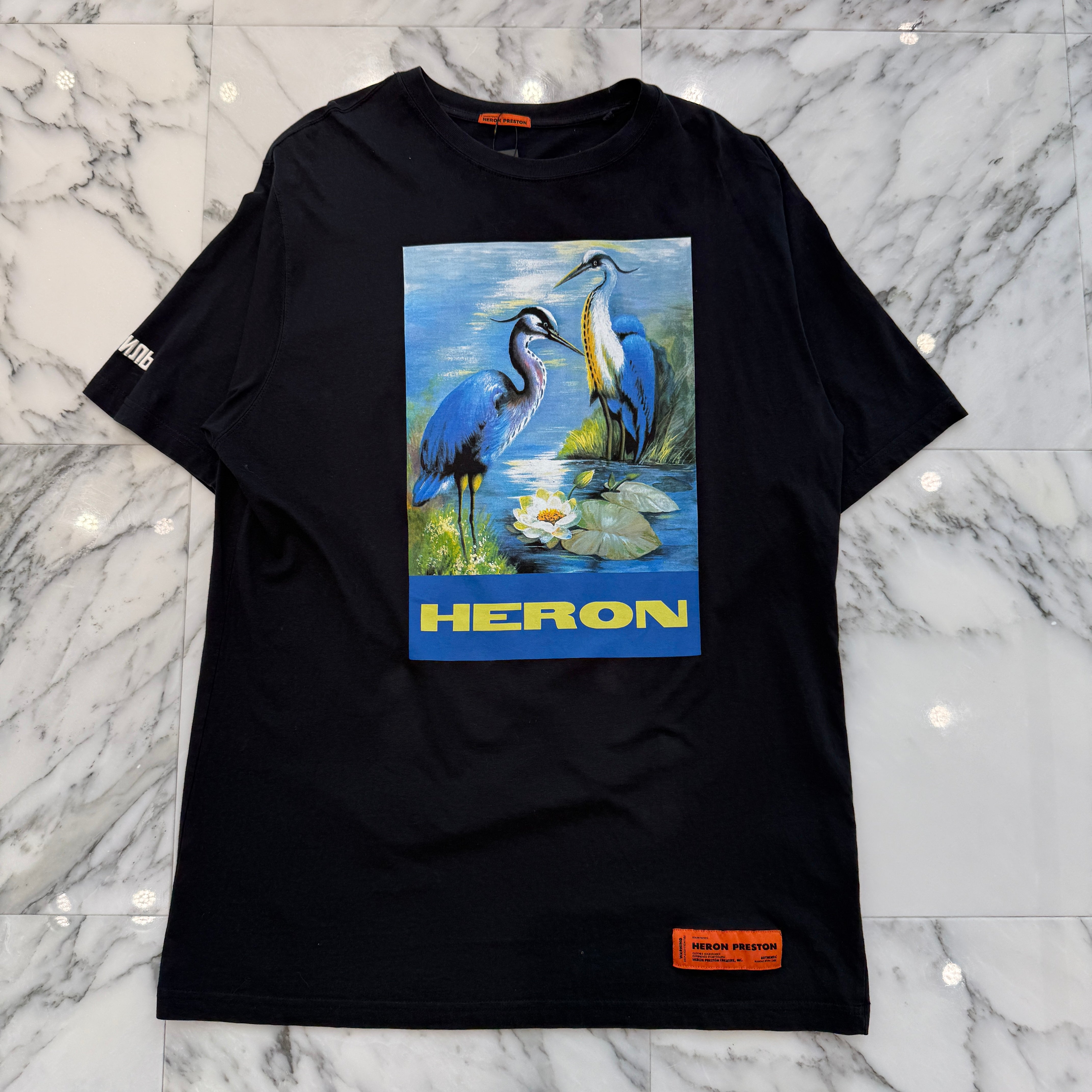 HERON PRESTON 2018SS Heron Print Oversized Tee Size M ヘロンプレストン ヘロンプリント オーバーサイズド Tシャツ サイズM