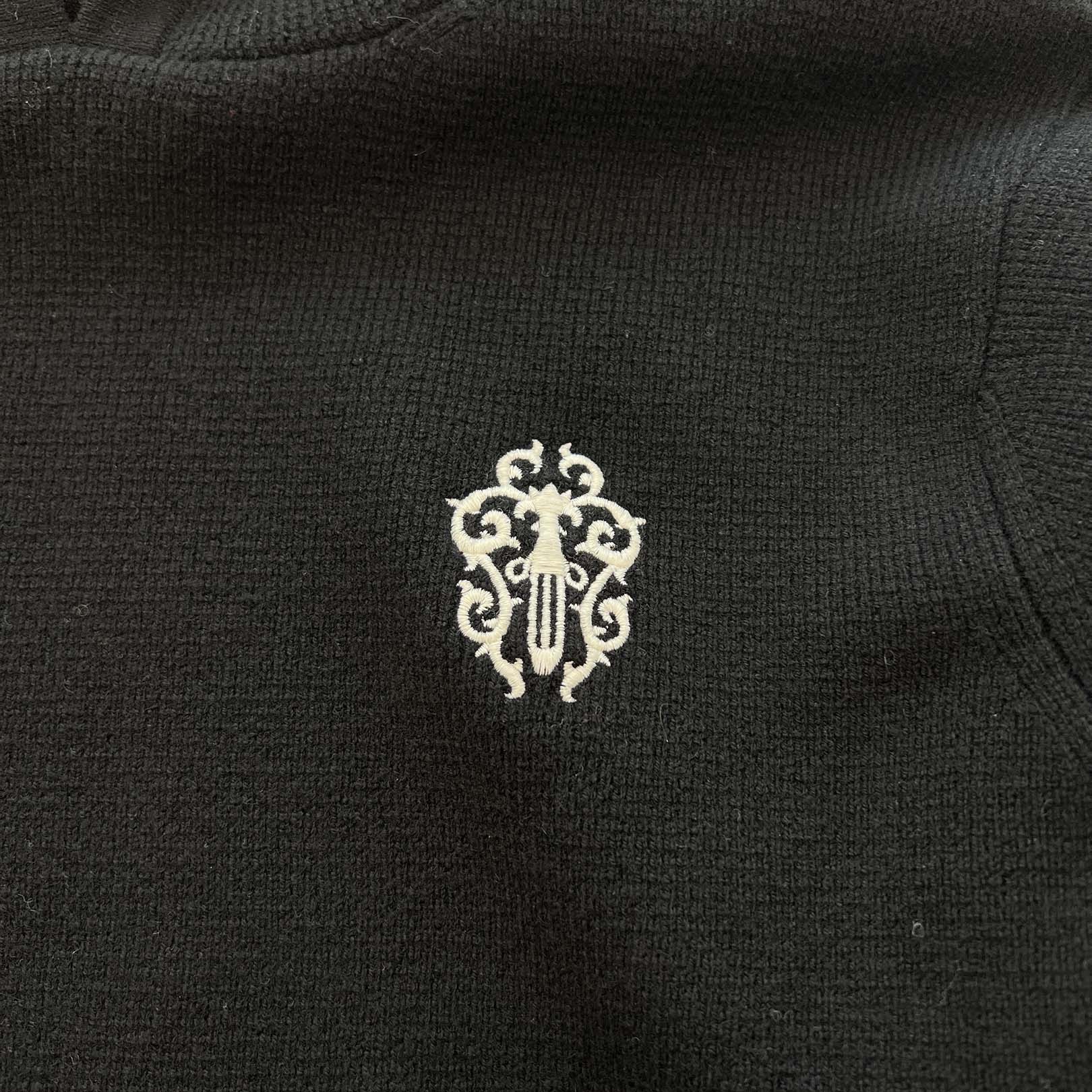 CHROME HEARTS YNOT Vine Dagger Embroidery Cashmere Knit Hoodie Size L クロムハーツ ワイノット ヴァインダガー ロゴ刺繍 カシミヤニットフーディー サイズL