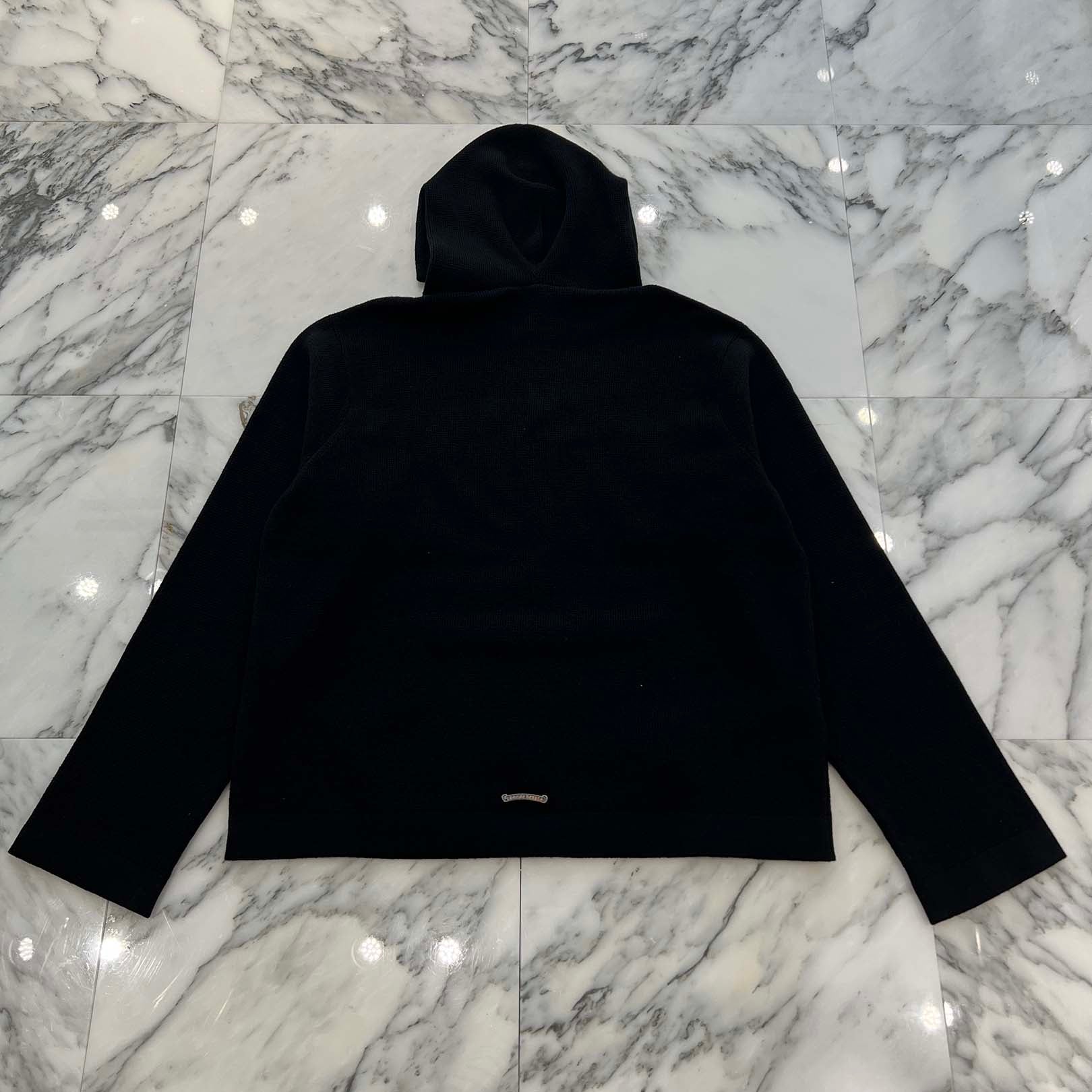 CHROME HEARTS YNOT Vine Dagger Embroidery Cashmere Knit Hoodie Size L クロムハーツ ワイノット ヴァインダガー ロゴ刺繍 カシミヤニットフーディー サイズL